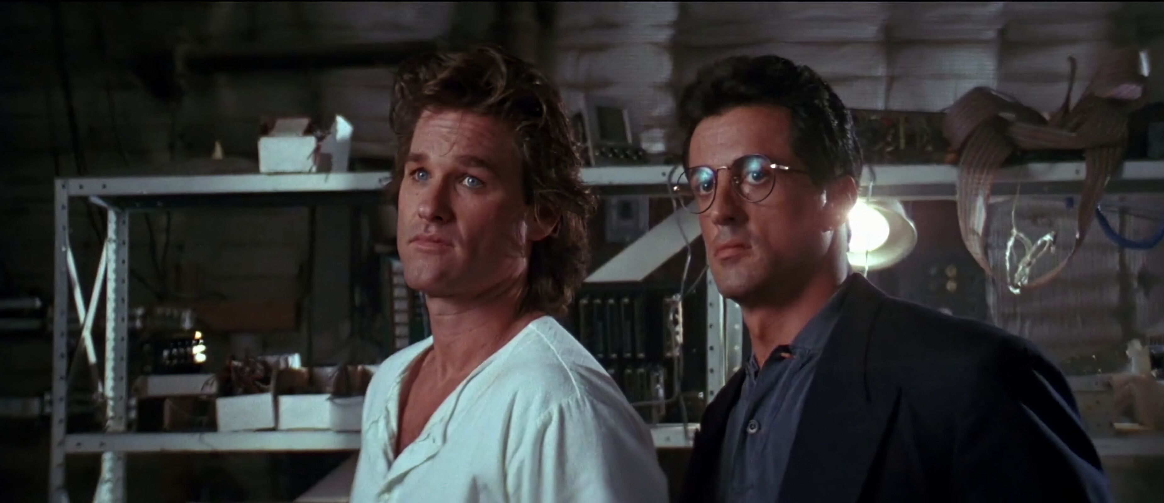 Tango and Cash, Buddy cop, Sylvester Stallone, Kurt Russell, 3700x1600 Dual Screen Desktop