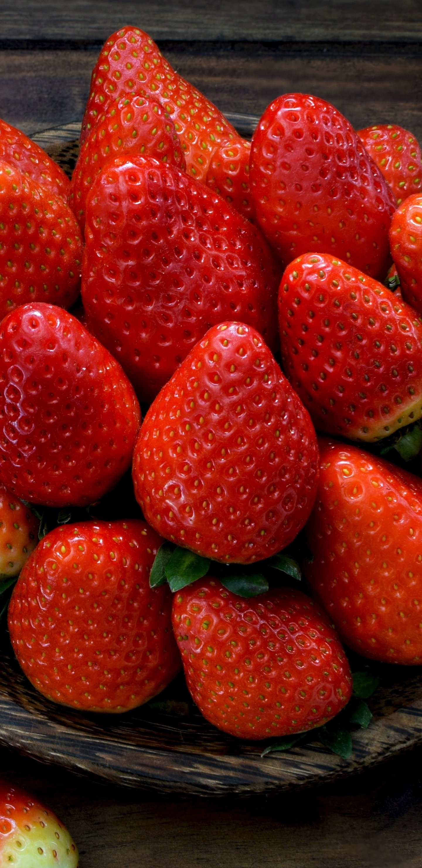 Juicy red strawberries, Sweet and tangy, Fresh fruit salad, Berry picking, 1440x2960 HD Phone