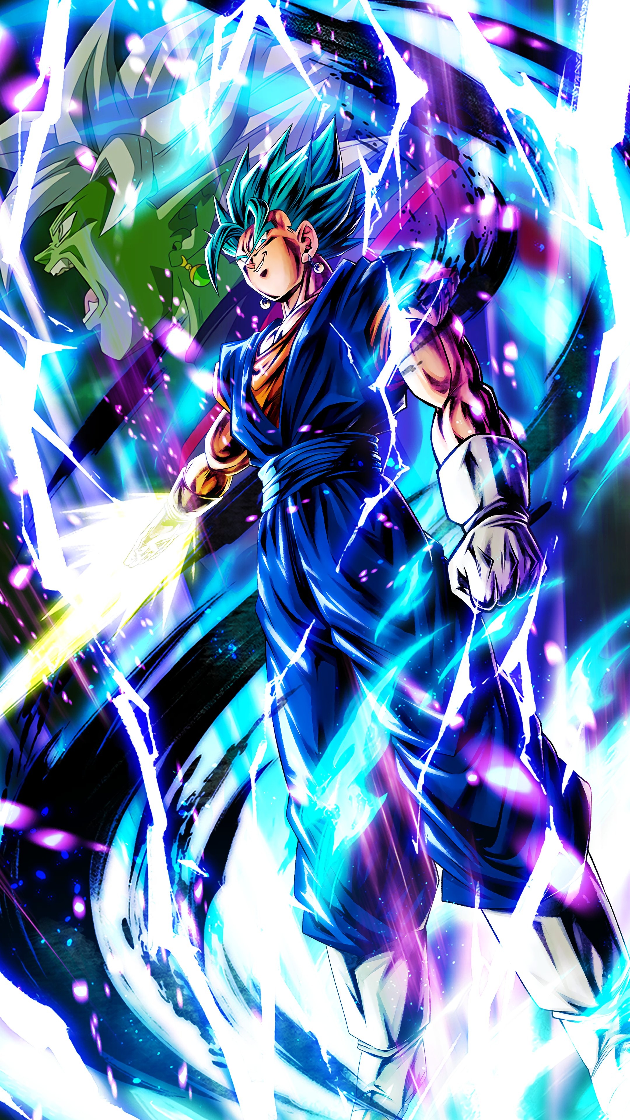 Super Saiyan Blue Vegito, Fused Zamasu, Spirit Sword ki blade, 4K Phone wallpaper