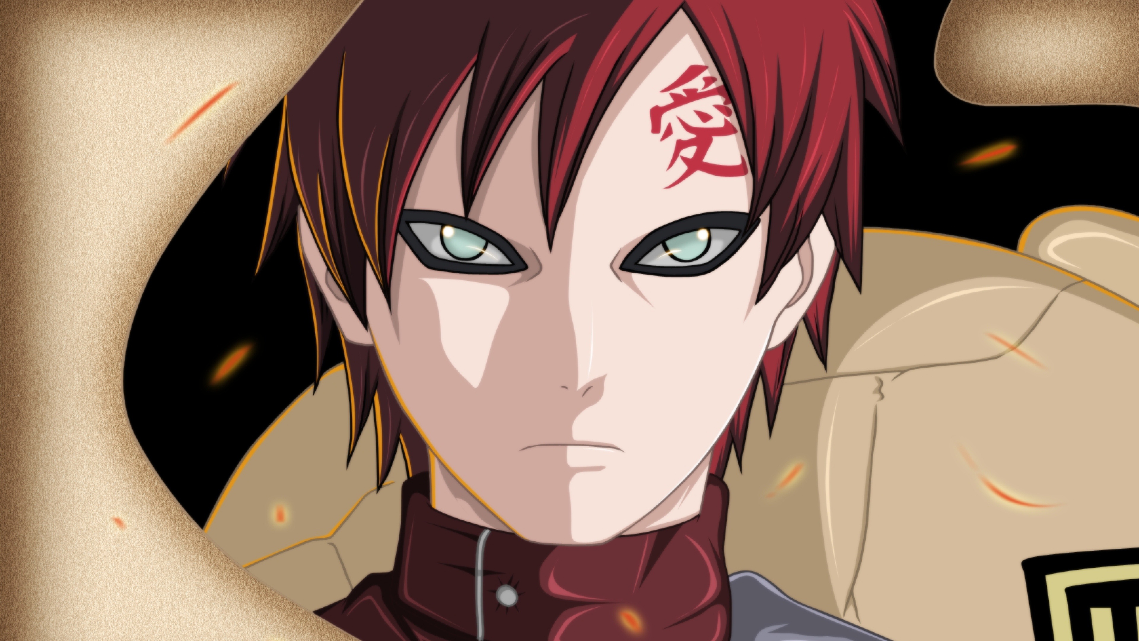 Naruto Sabaku no Gaara tattoo, 4K wallpaper, 3840x2160 4K Desktop