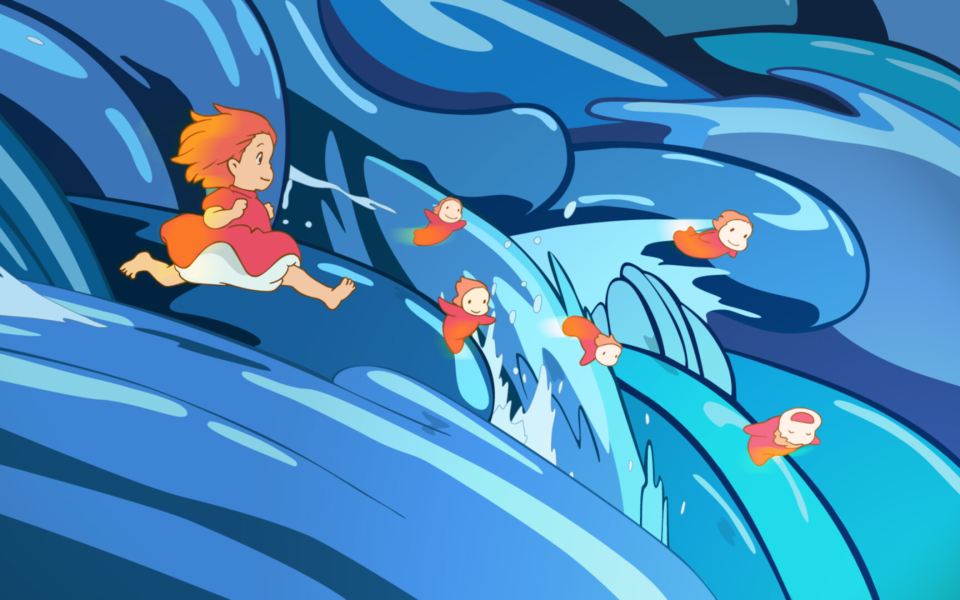 Ponyo, HD wallpaper, Mesmerizing imagery, Adorable characters, 1920x1200 HD Desktop