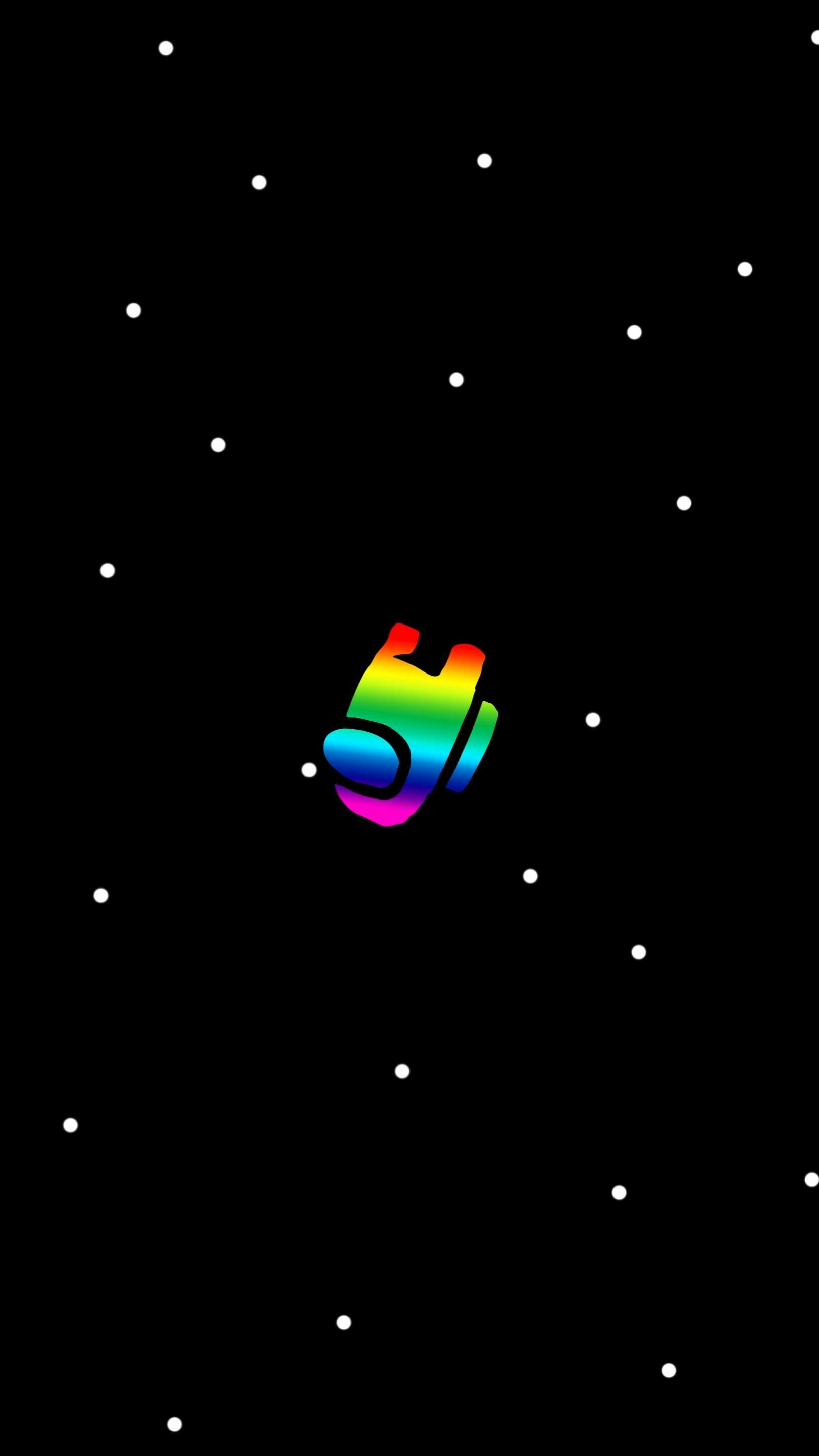 Among Us, Trending gaming phenomenon, Rainbow crewmate, Hippie-themed image, 1630x2900 HD Phone