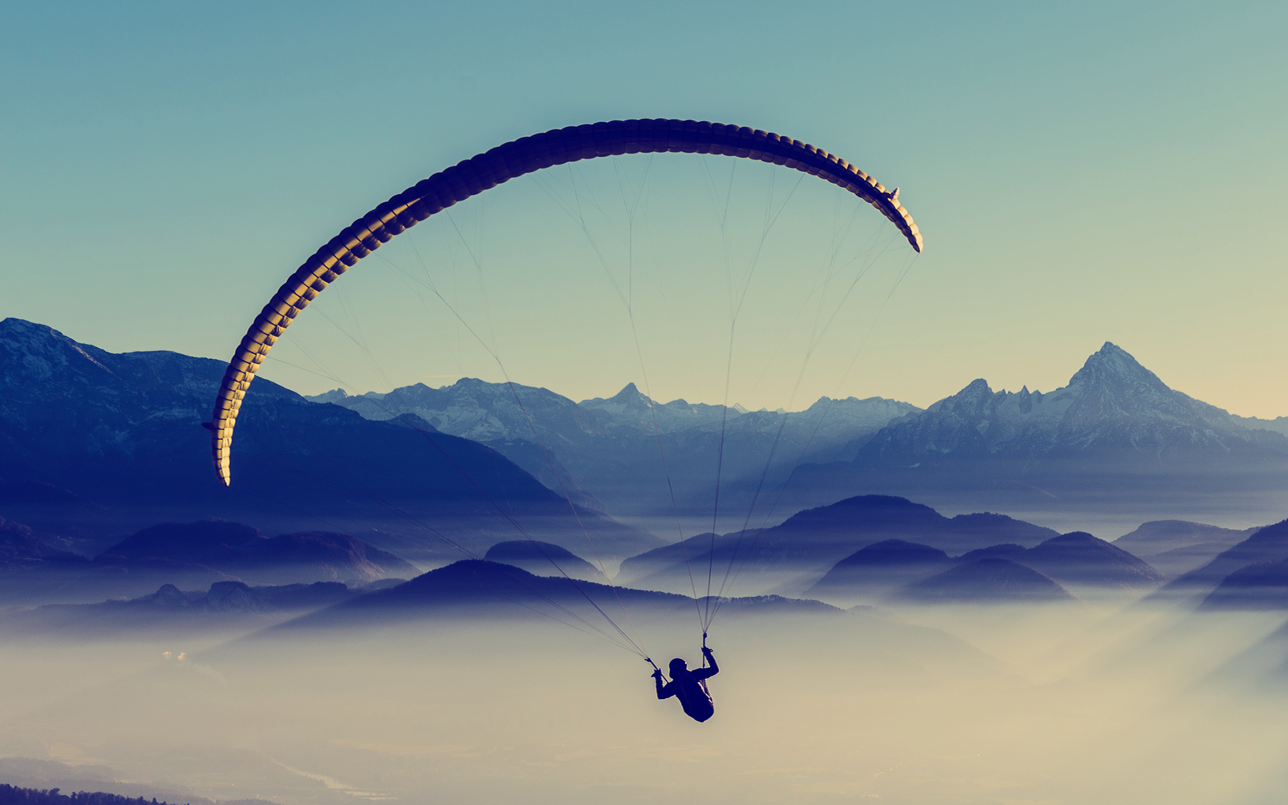 Air Sports, Landscape photography, Paragliding flight, Atmosphere of earth, 2560x1600 HD Desktop