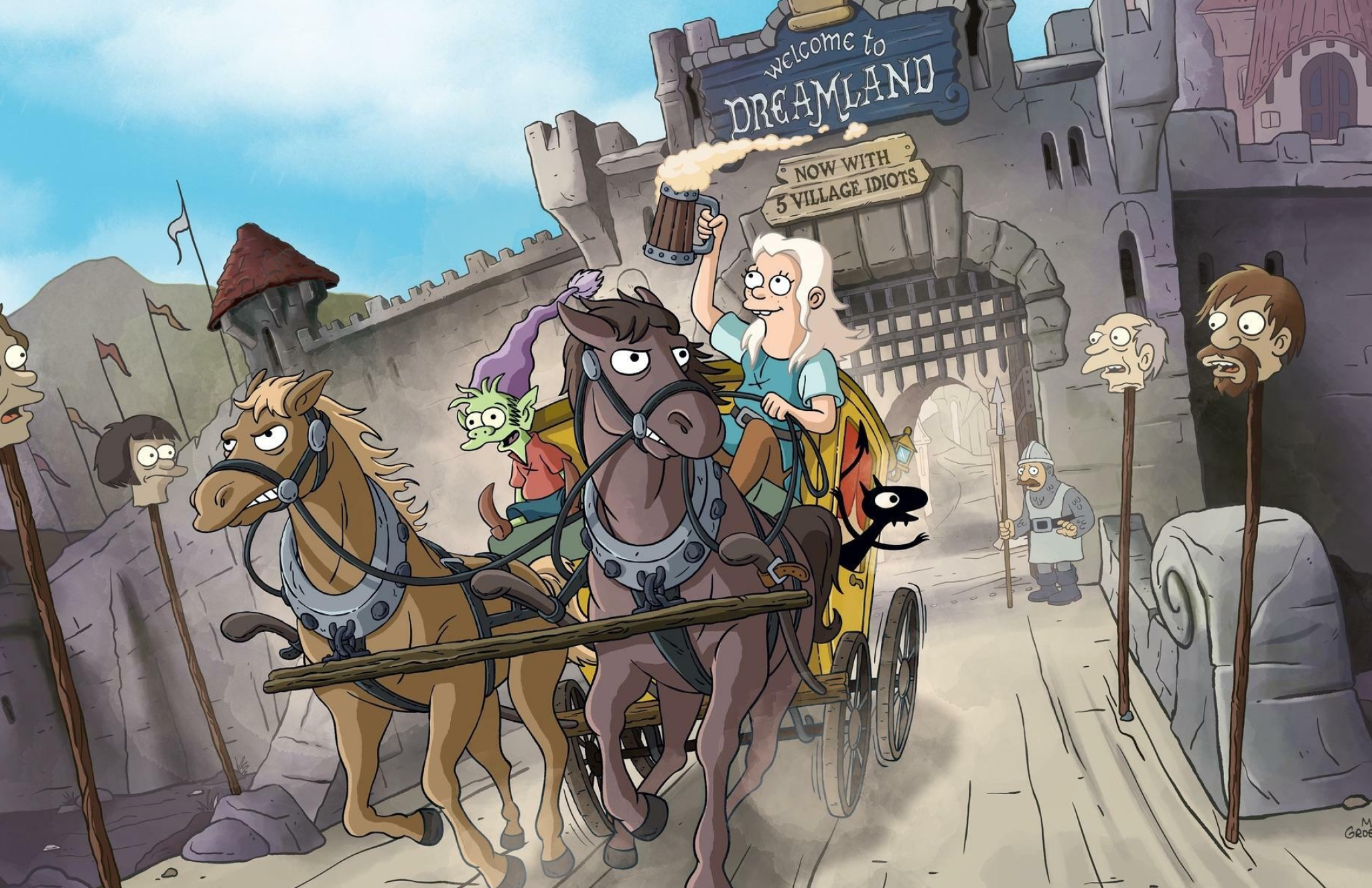 Disenchantment, Netflix series, Animated fantasy, TV show, 2050x1330 HD Desktop