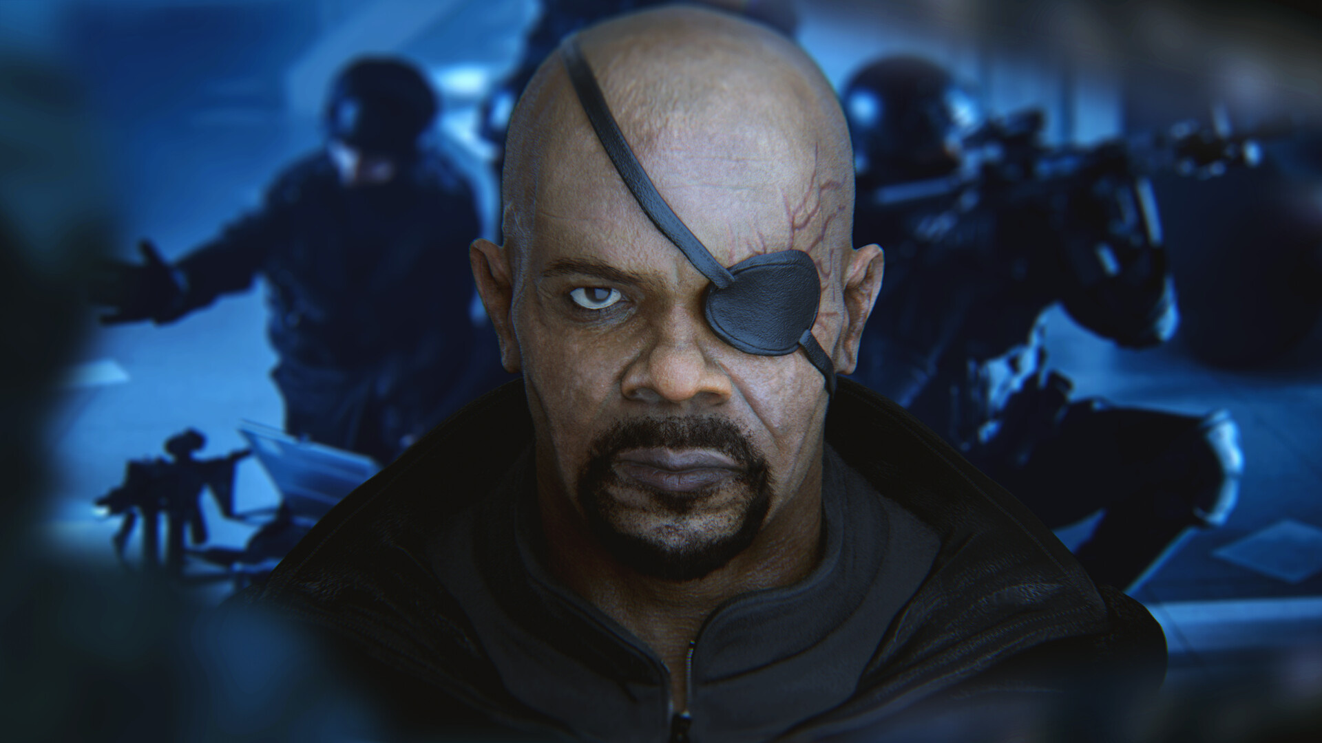 Nick Fury, ArtStation, Artwork, 1920x1080 Full HD Desktop