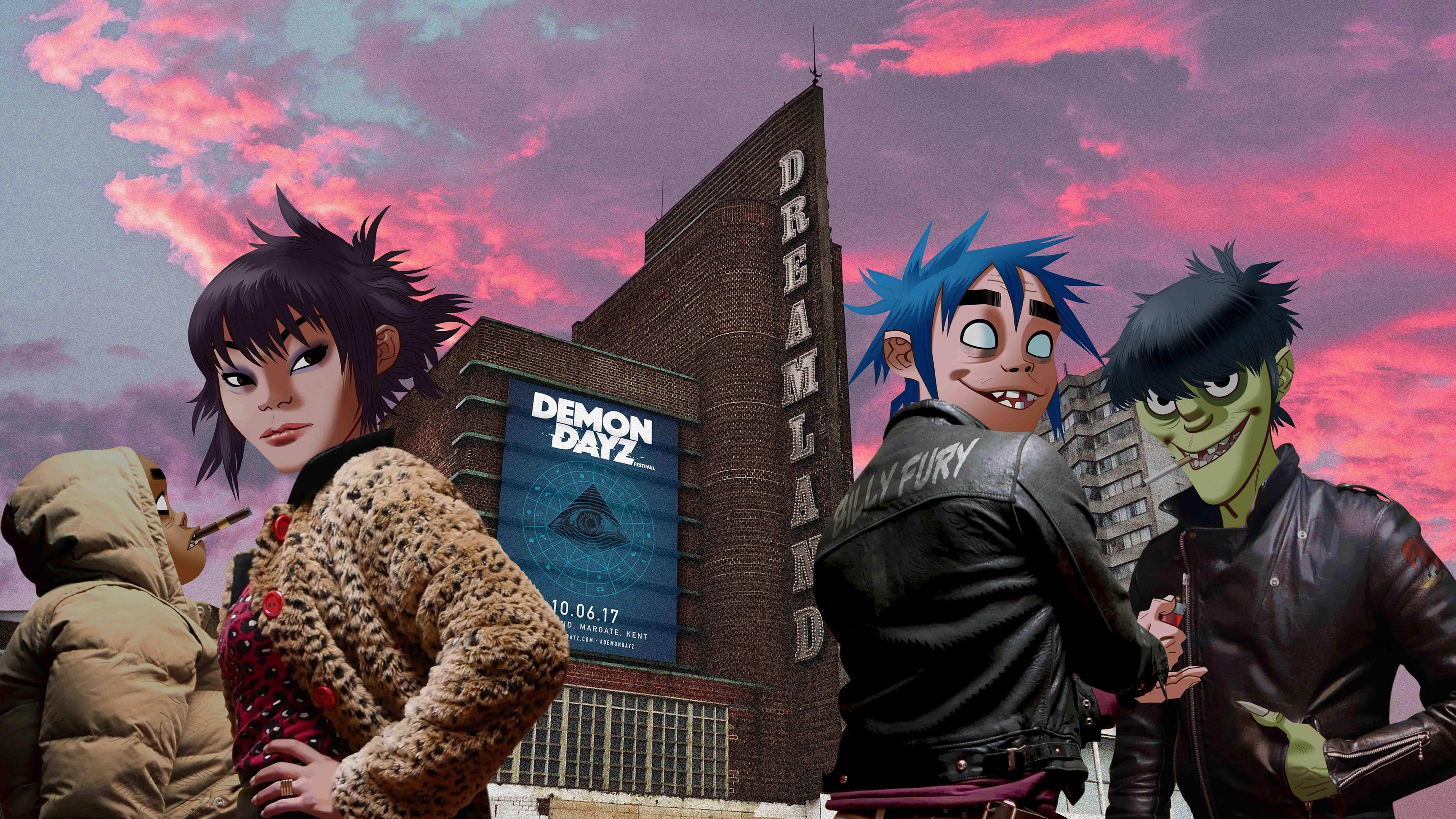 Gorillaz, Demon Dayz festival, Captivating wallpaper, Tour announcement, 3840x2160 4K Desktop