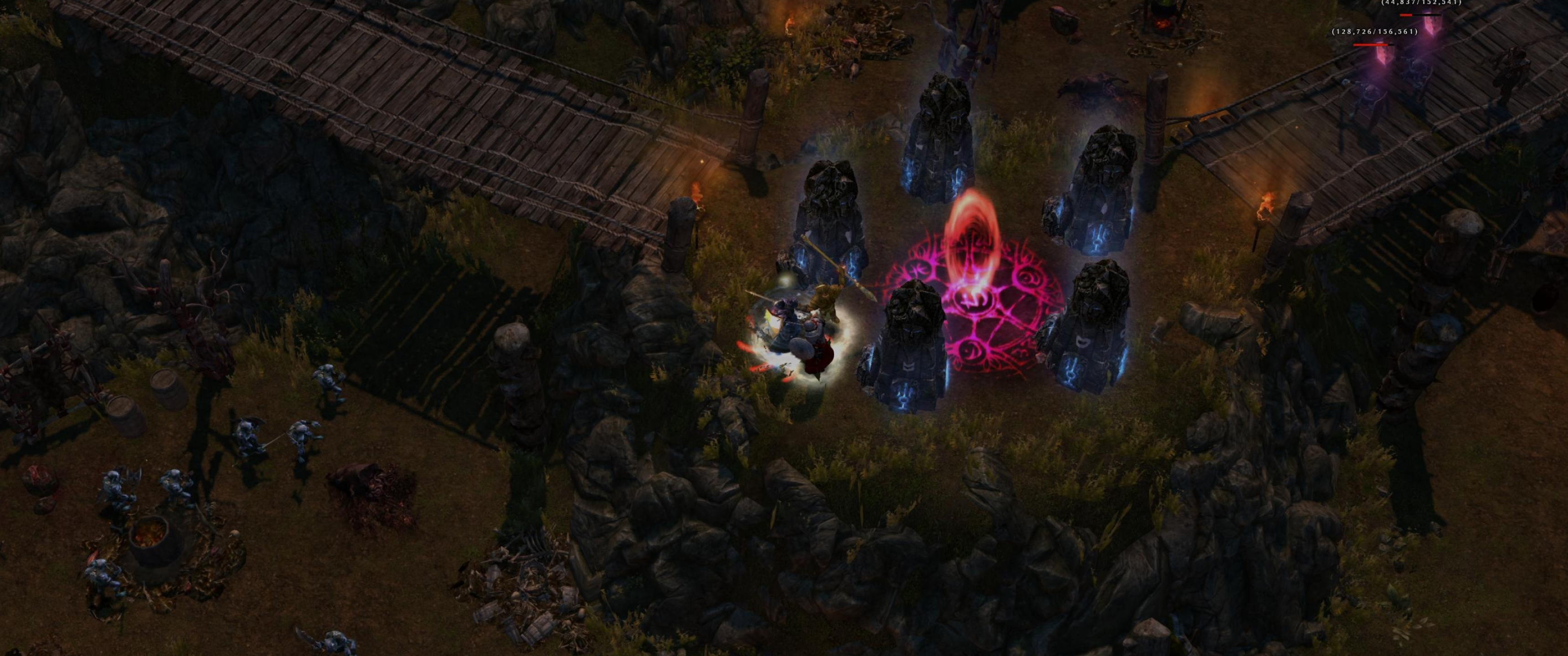 Grim Dawn, Modding community, Diablo 2 remake, Creative adaptations, 3440x1440 Dual Screen Desktop
