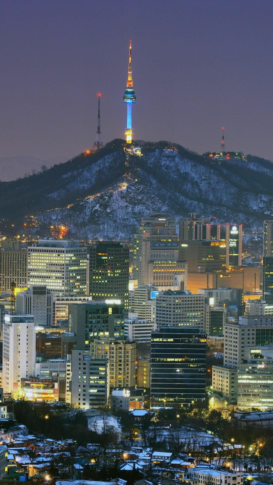 YTN Seoul Tower, Korea Wallpaper, 1080x1920 Full HD Phone