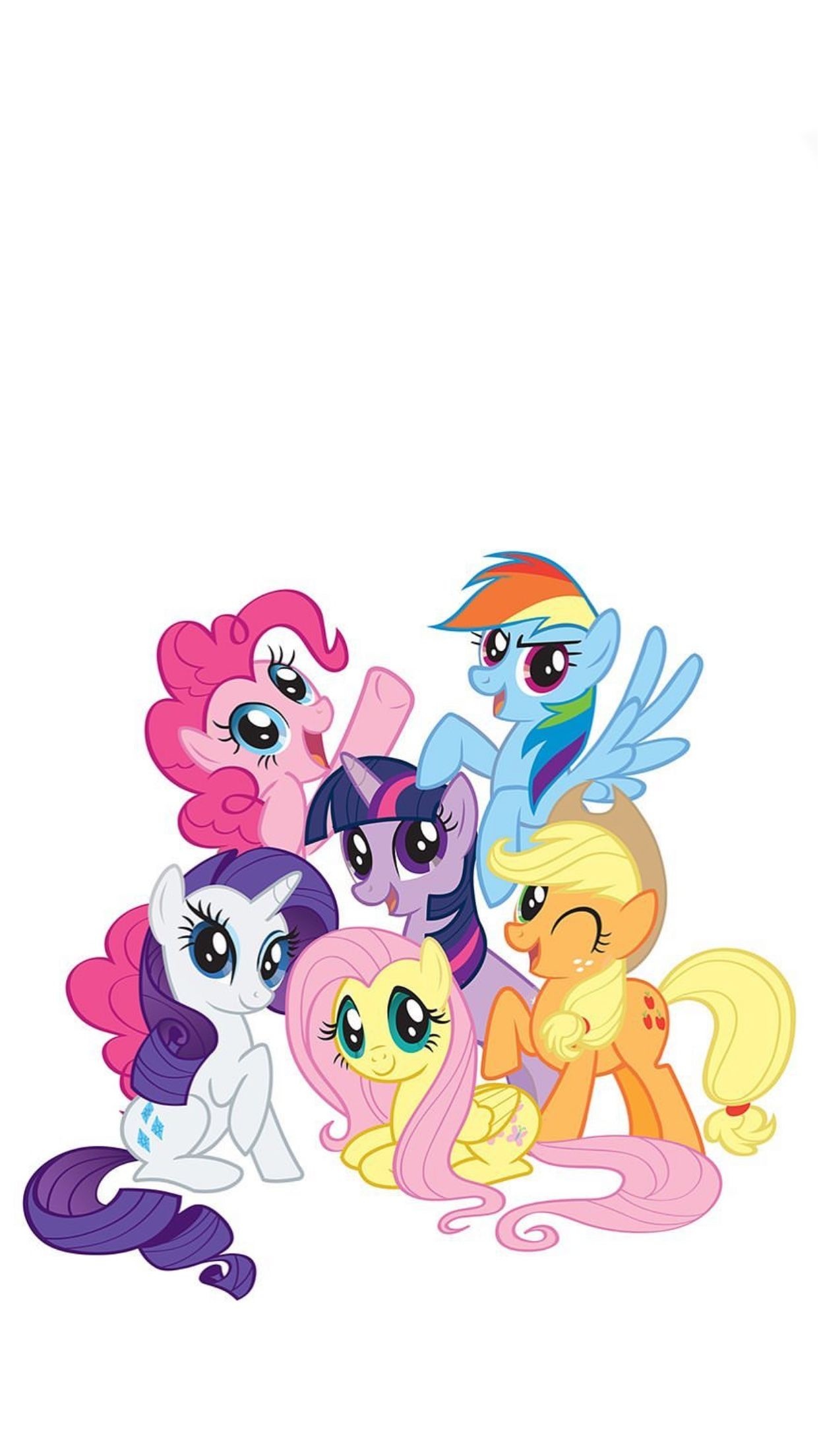 Mane Six, Twilight Sparkle, Rainbow Dash, Pinkie Pie, Fluttershy and Applejack, HD Phone wallpaper