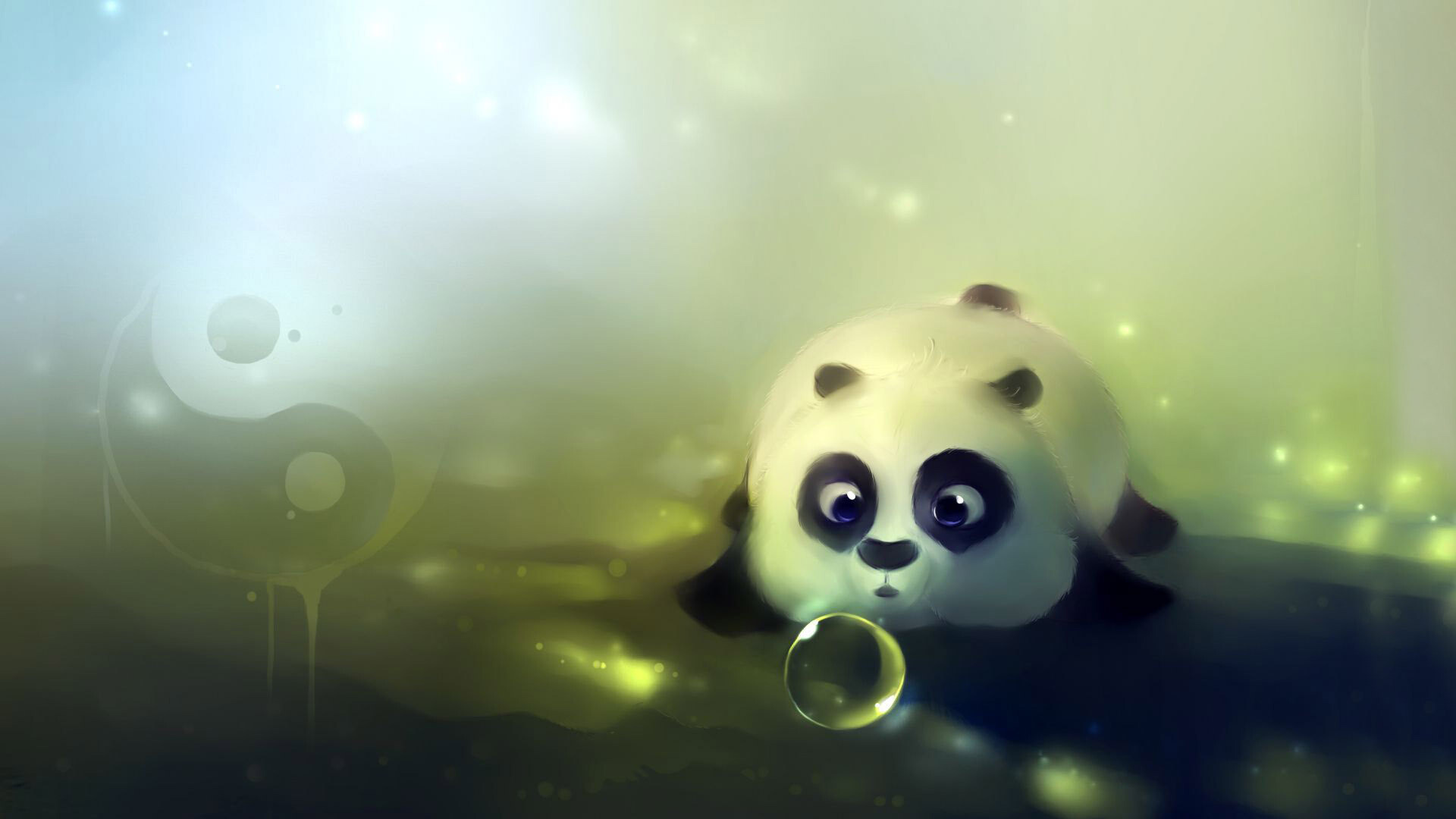 Panda, Cute Animals, Bamboo Forest, Black White, China, 1920x1080 Full HD Desktop