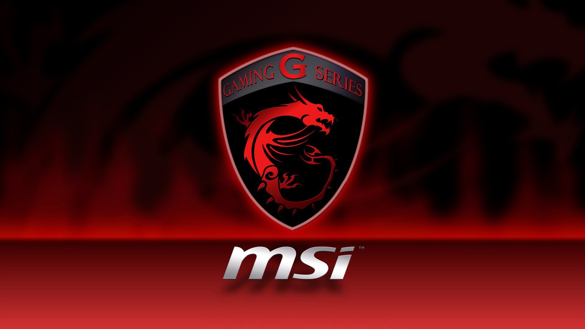 MSI Gaming Series shield, white MSI logo, red and black glow, Full HD Desktop wallpaper