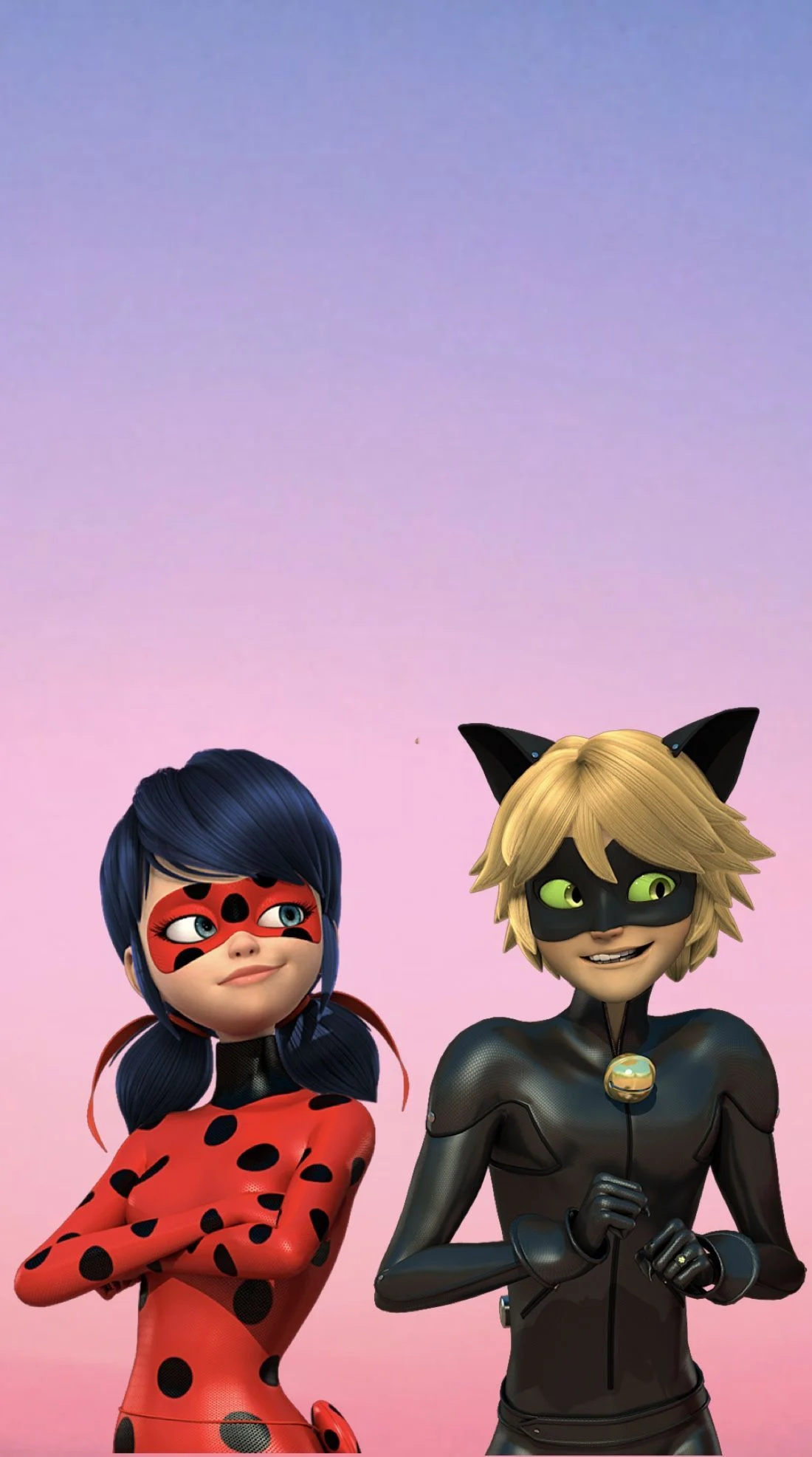 Miraculous Ladybug, Cat Noir, Animation, Characters, 1100x1980 HD Phone