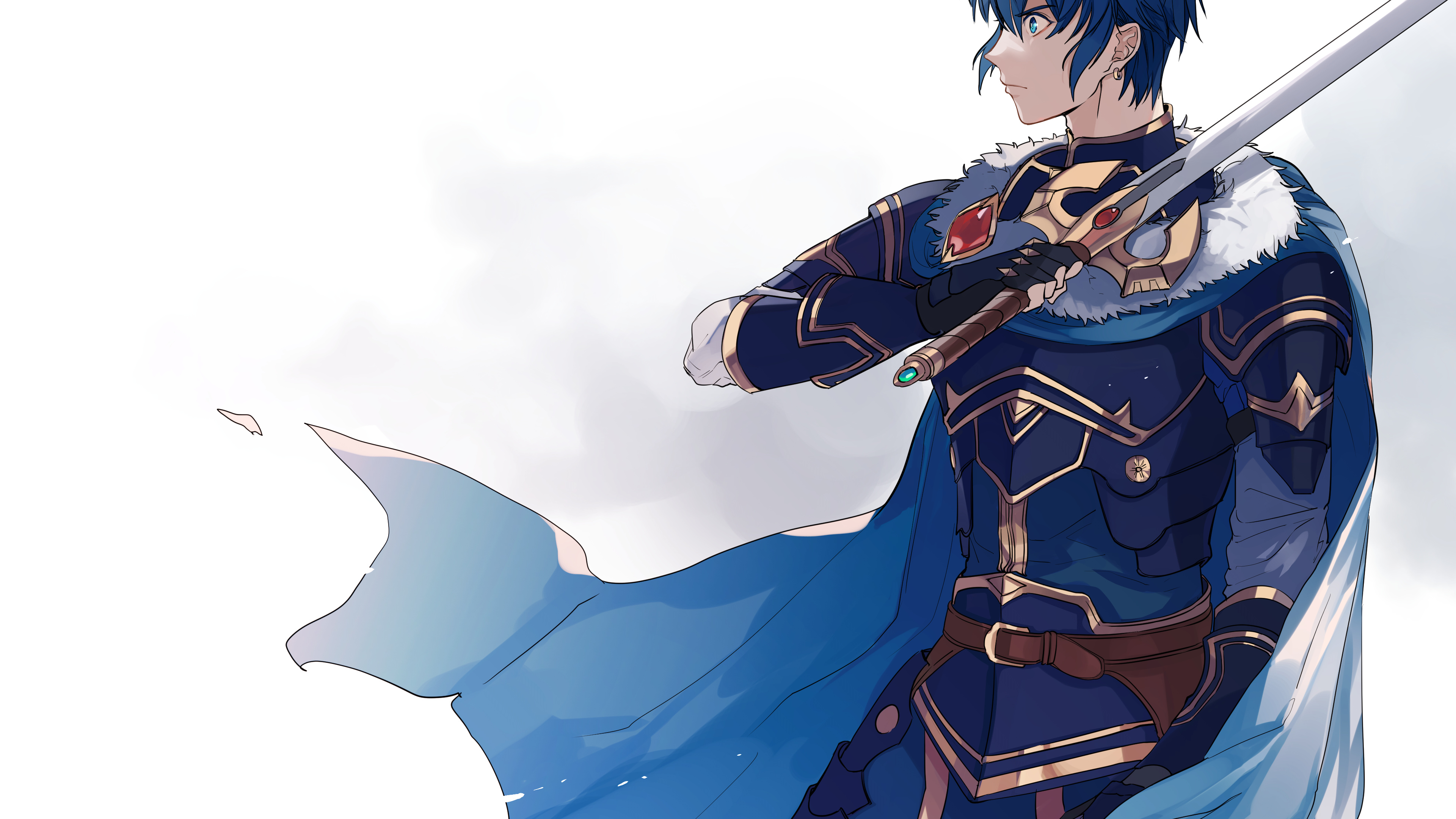 Fire Emblem Gaming, Marth Cape Knight, Anime Games, 3840x2160 4K Desktop