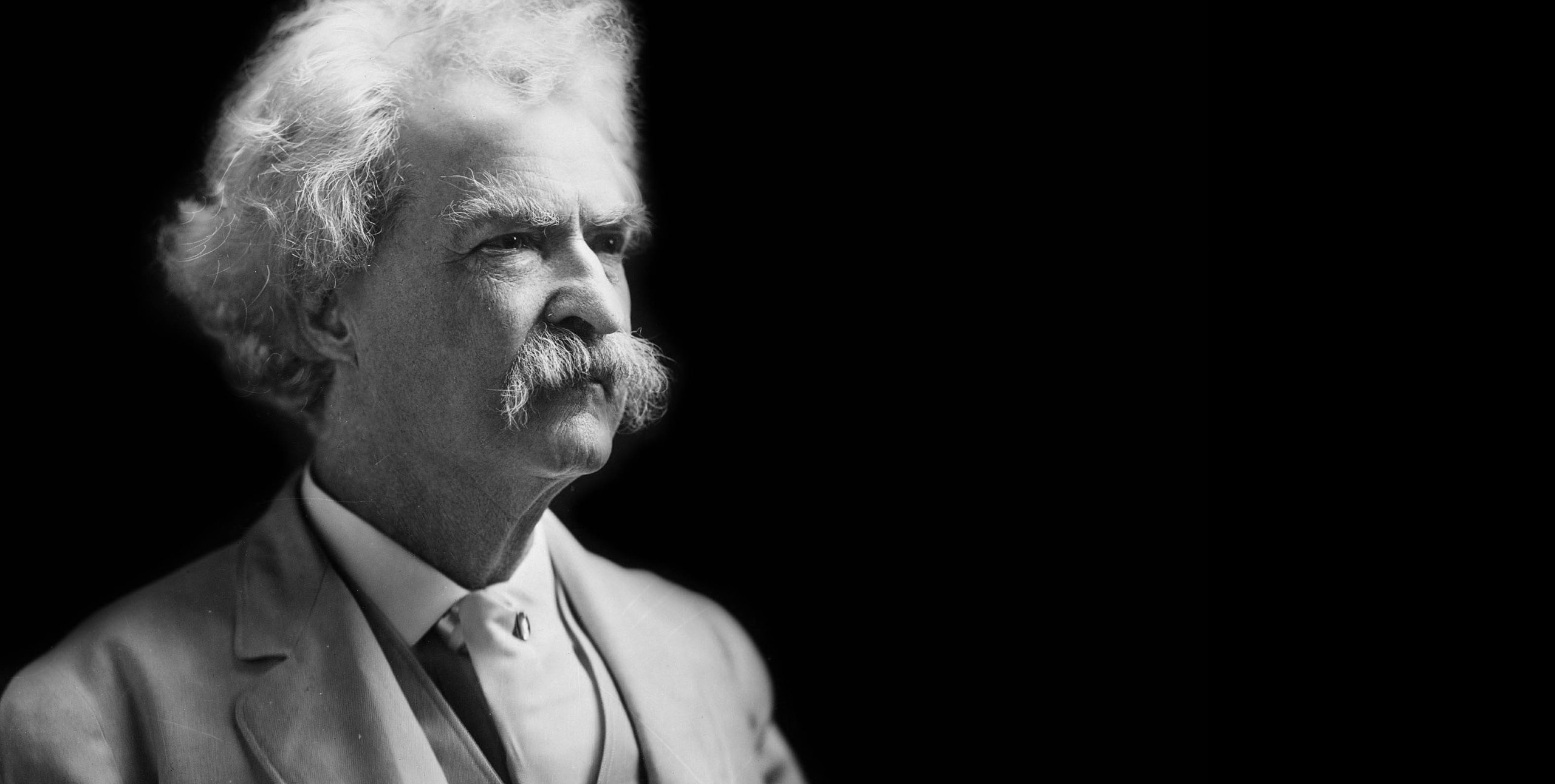 Mark Twain, American Studies Center, University of Warsaw, Mark Twain banner, 2560x1300 HD Desktop