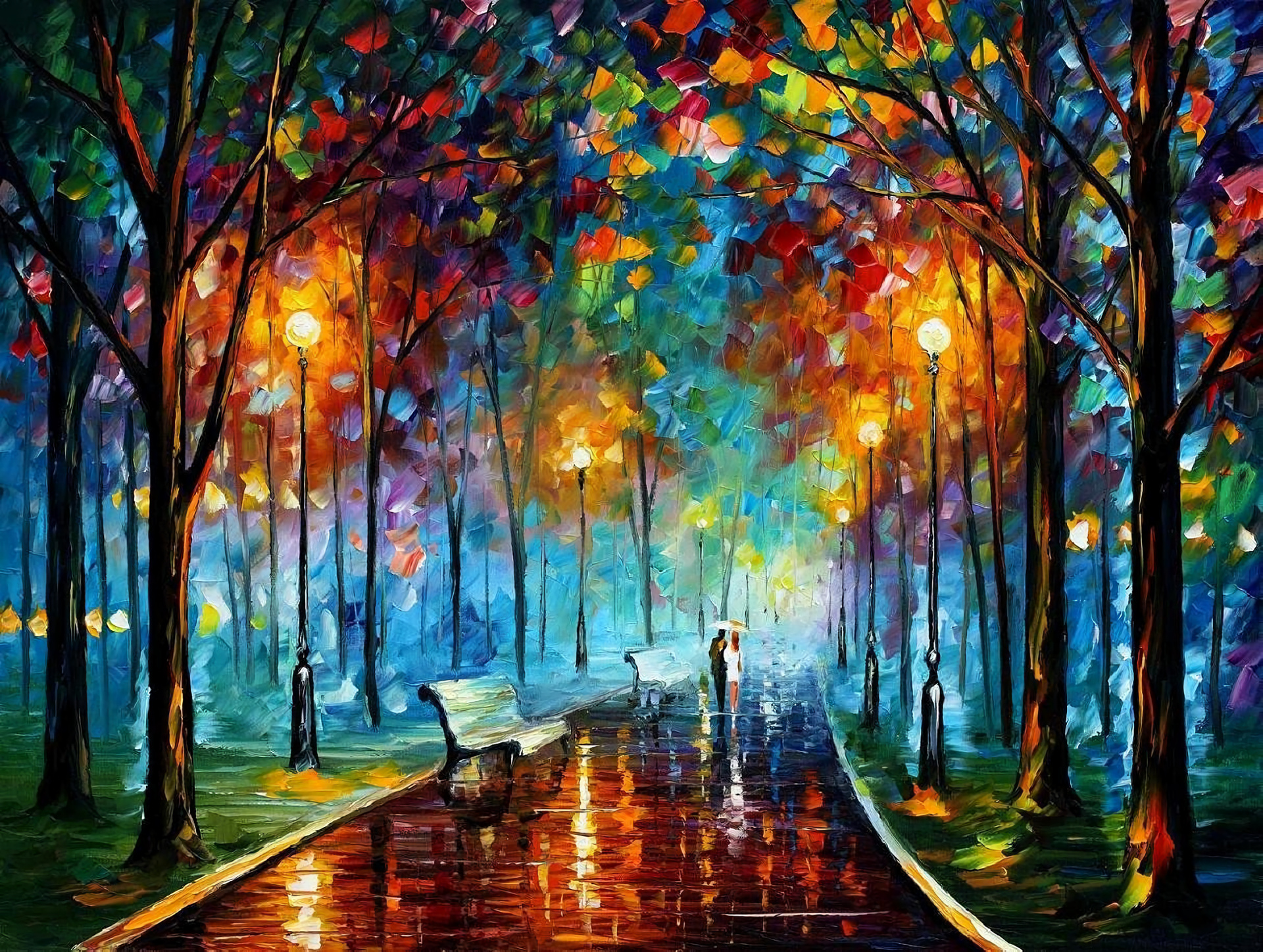 Leonid Afremov, Impressionists Wallpaper, 1920x1450 HD Desktop