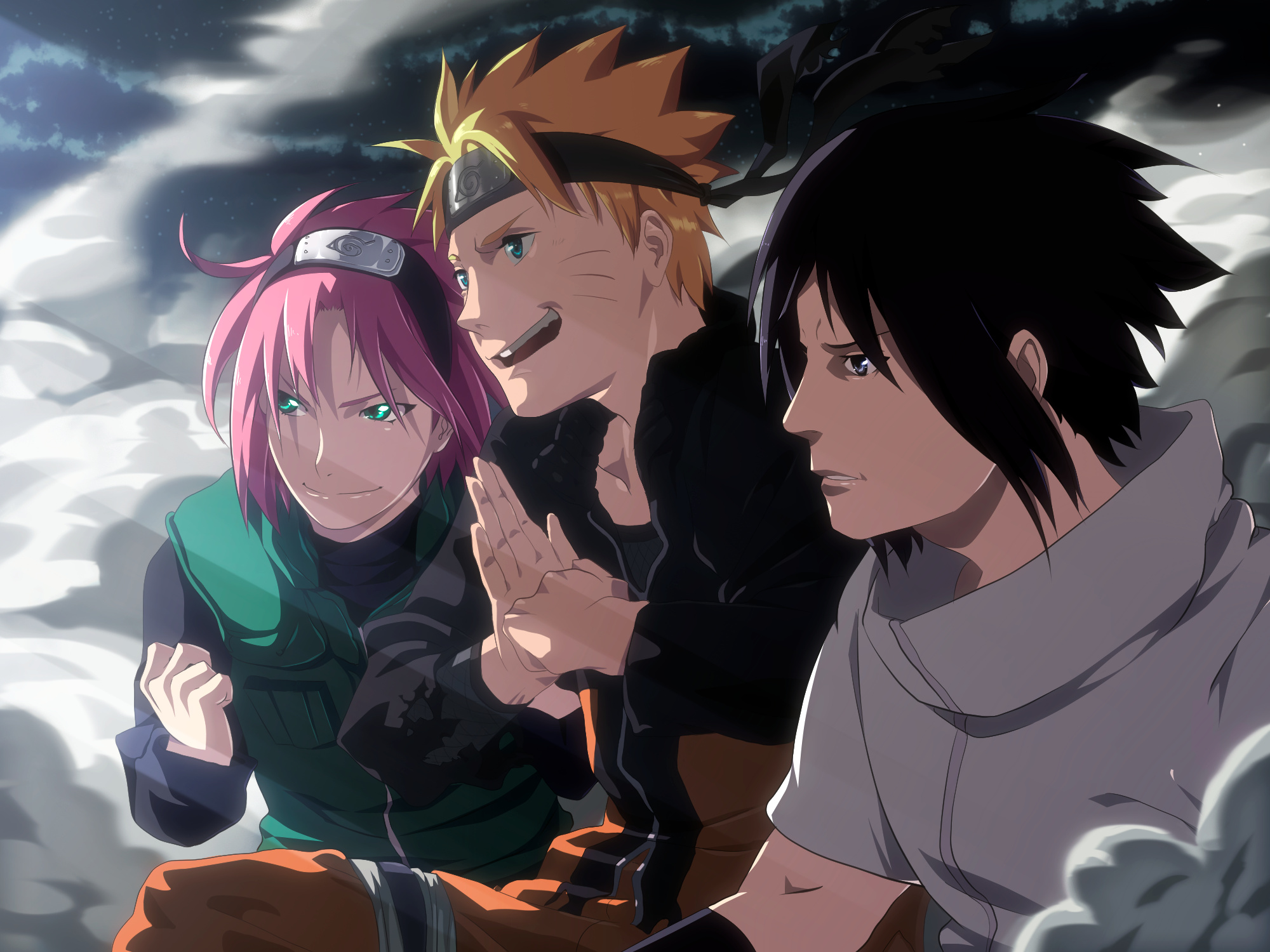 Naruto Uzumaki, Sasuke Uchiha, Sakura Haruno, Team 7, HD Desktop wallpaper