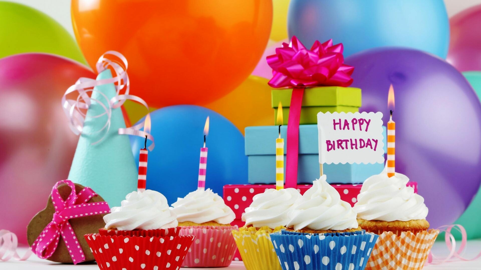 Birthday gifts wallpapers, Vibrant backgrounds, Festive atmosphere, Joyous celebration, 1920x1080 Full HD Desktop