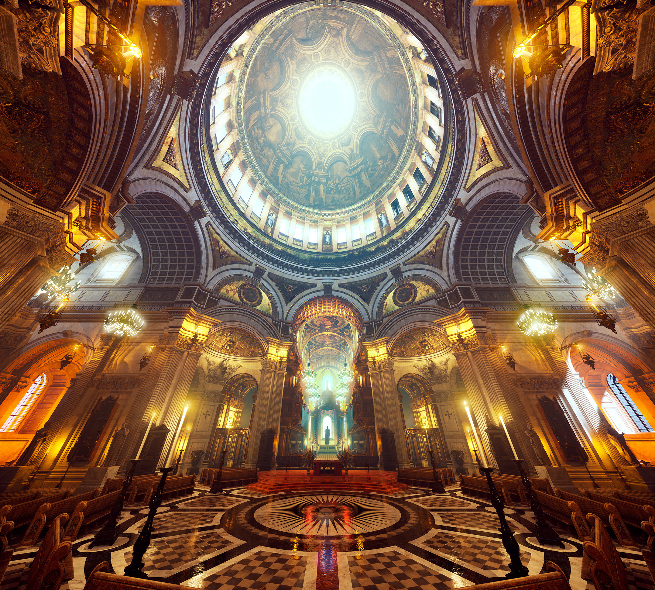 St. Peter's Cathedral, Vatican City, Travels, artstation saint paul cathedral, 2160x1950 HD Desktop