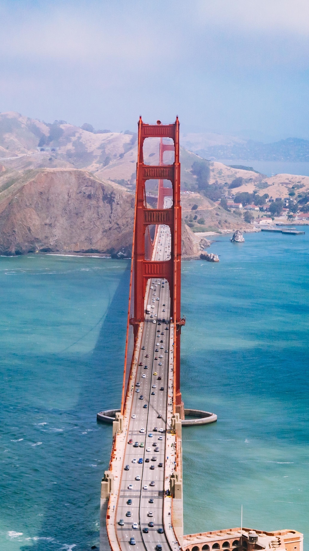 San Francisco, Travels, Bridge aerial view, 5K, 1080x1920 Full HD Phone