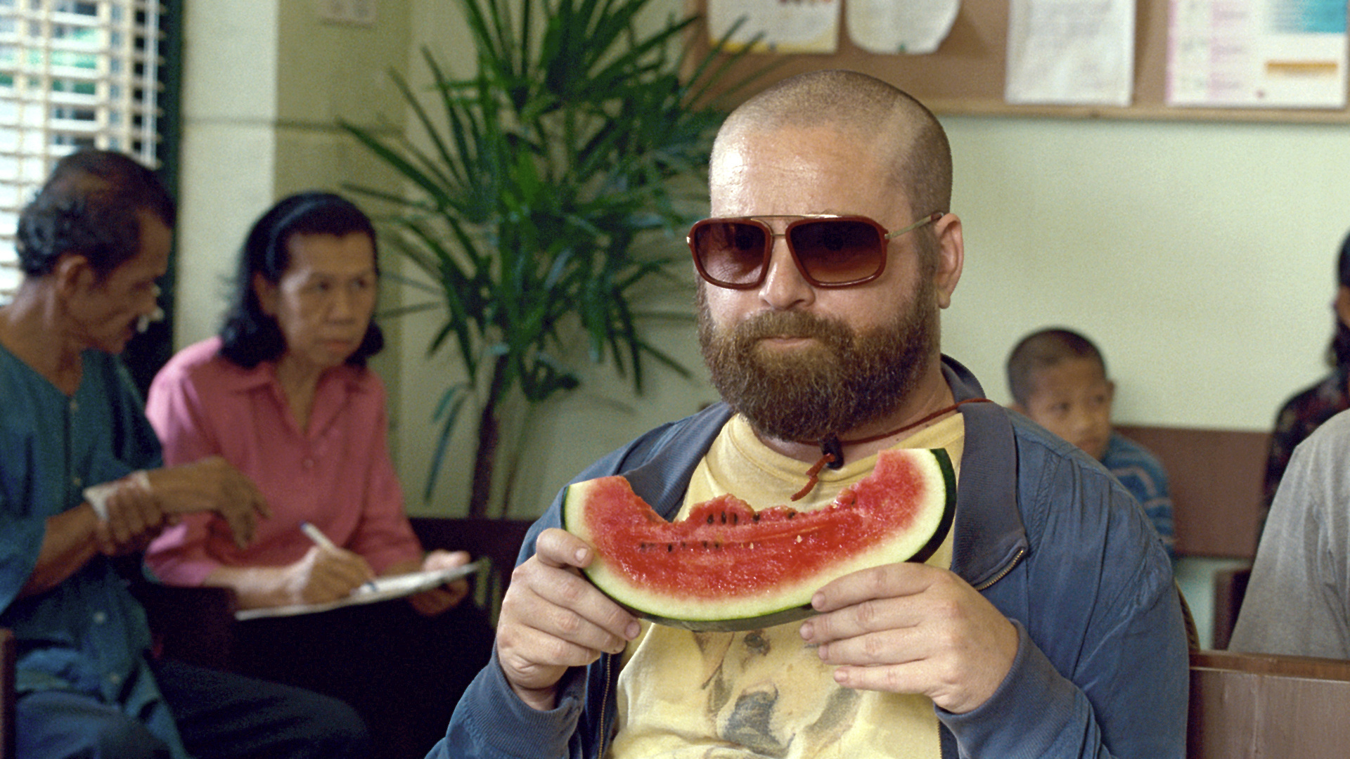 Zach Galifianakis, The Hangover, Classic comedy, Memorable moments, 1920x1080 Full HD Desktop