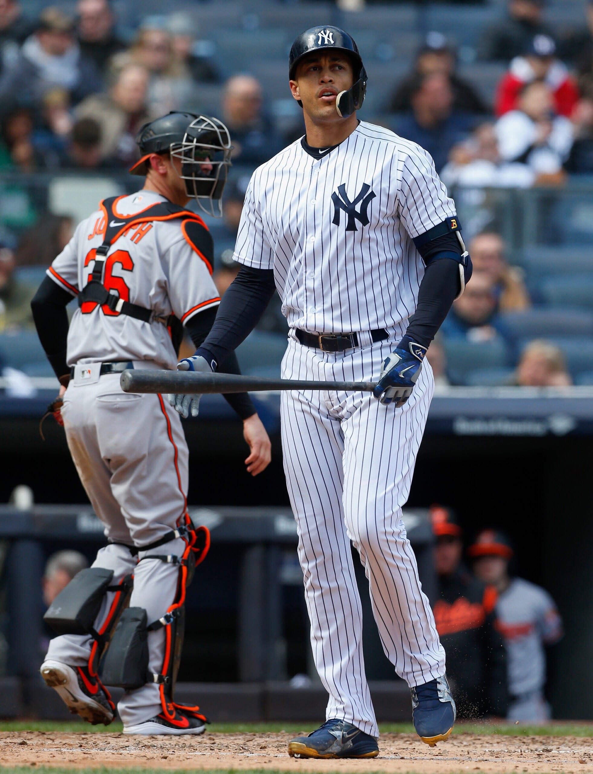 Giancarlo Stanton, Yankees, Extra inning loss, 1970x2560 HD Phone