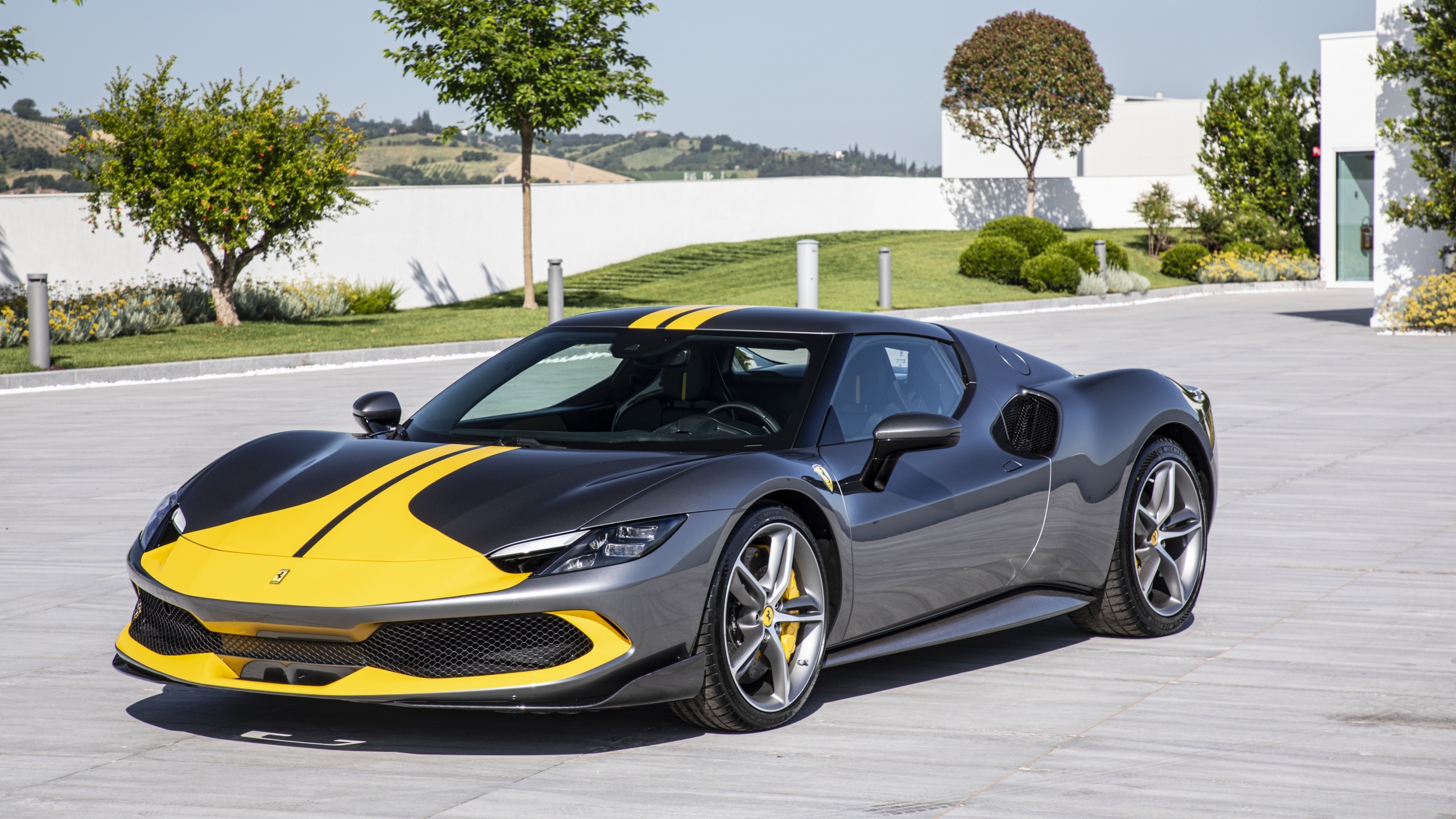 Ferrari 296 GTB, Auto excellence, Supercar grandeur, Carbon fiber allure, 2560x1440 HD Desktop