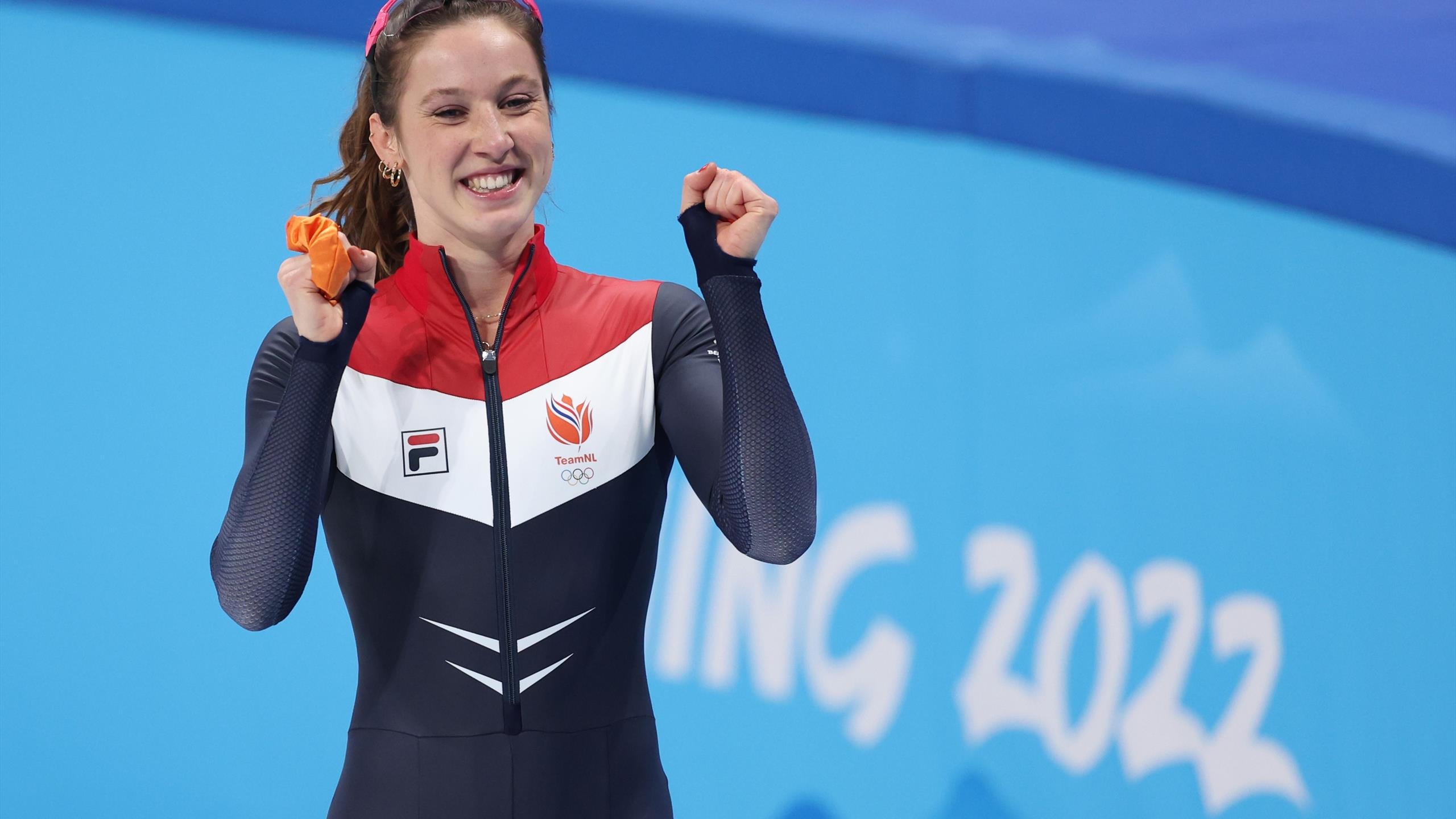 Suzanne Schulting, Olympic race, Beijing 2022, Short track, 2560x1440 HD Desktop