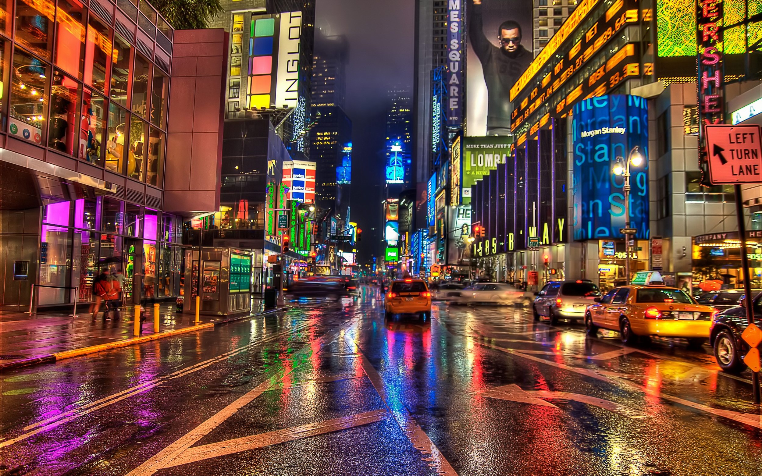 Times Square, New York at Night Wallpaper, 2500x1570 HD Desktop