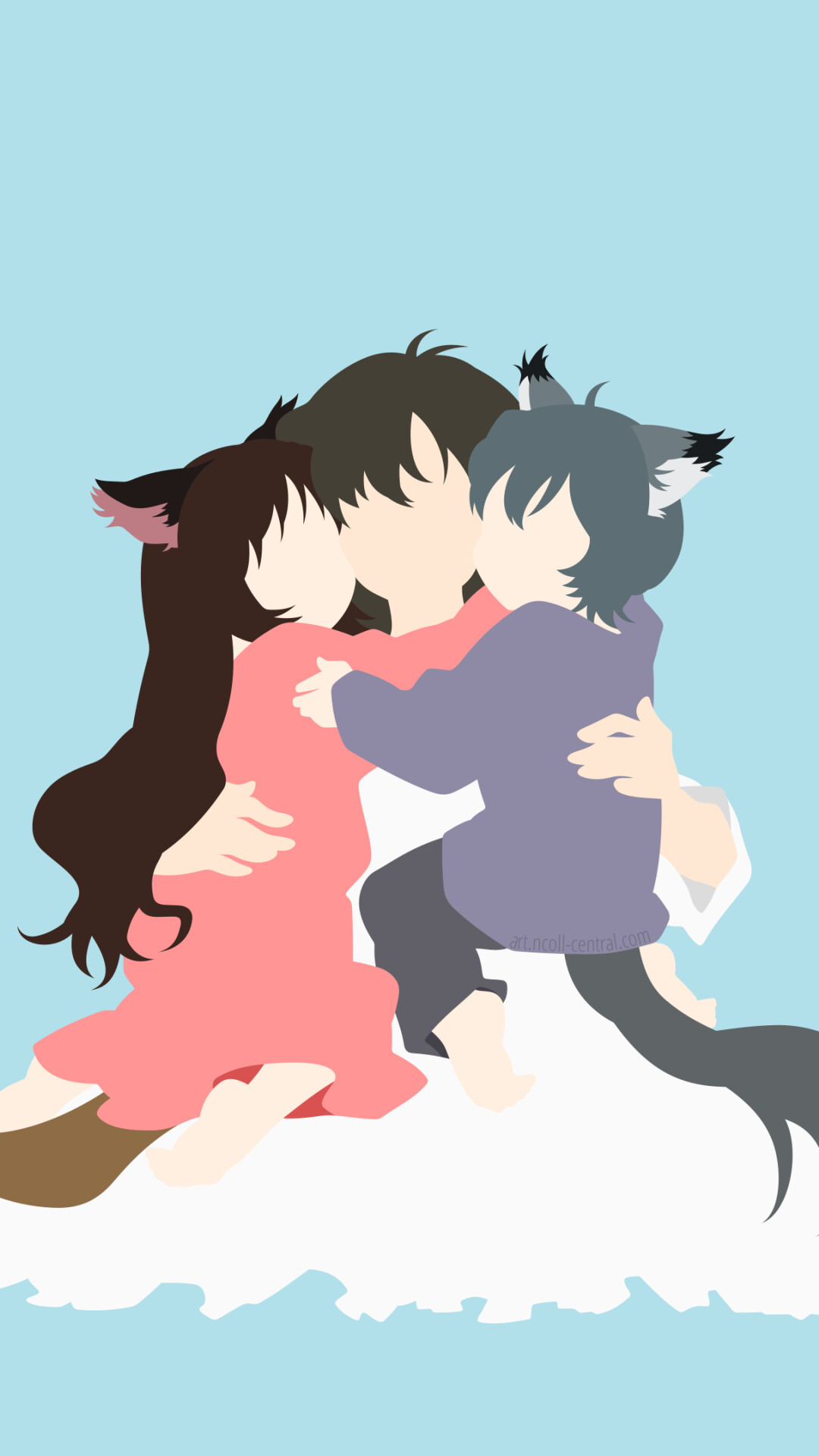 Wolf Children, Stunning artwork, Captivating visuals, Anime masterpiece, 1080x1920 Full HD Phone