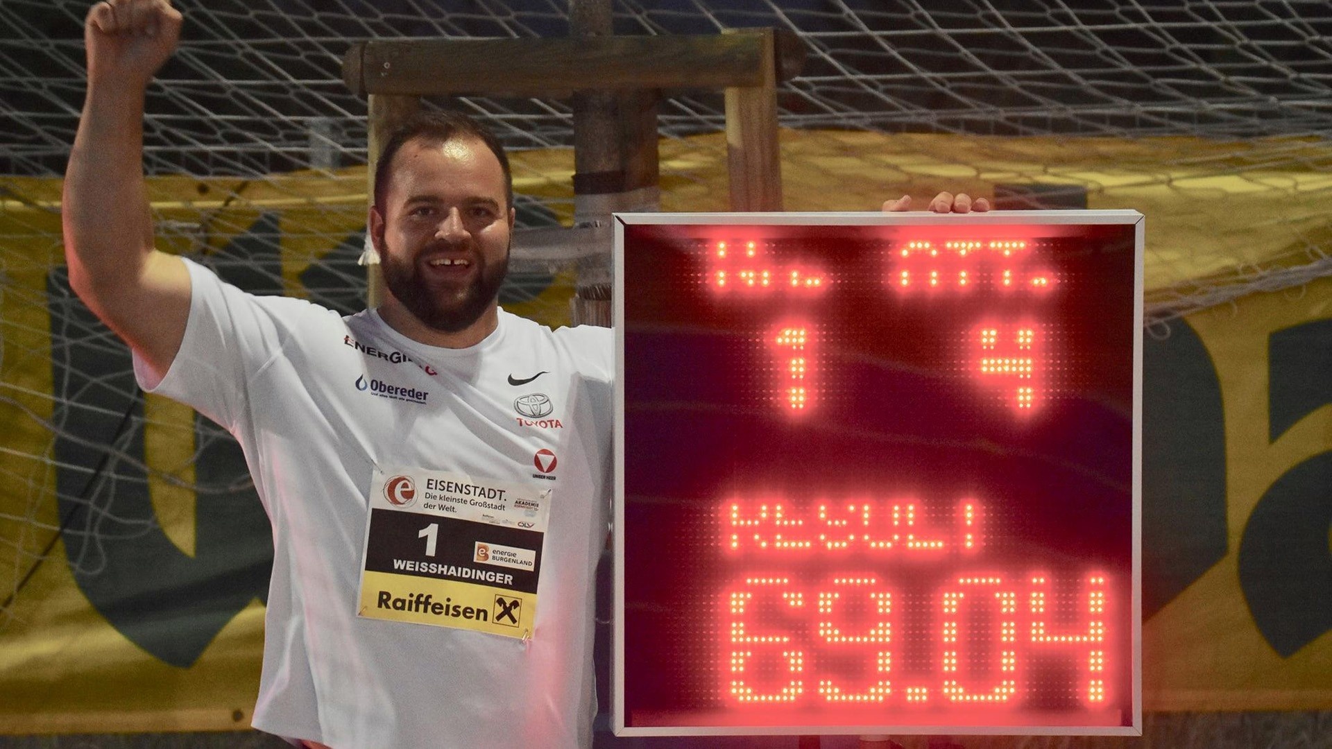Lukas Weisshaidinger, 69. 04 meter, Diskus Rekord, 1920x1080 Full HD Desktop