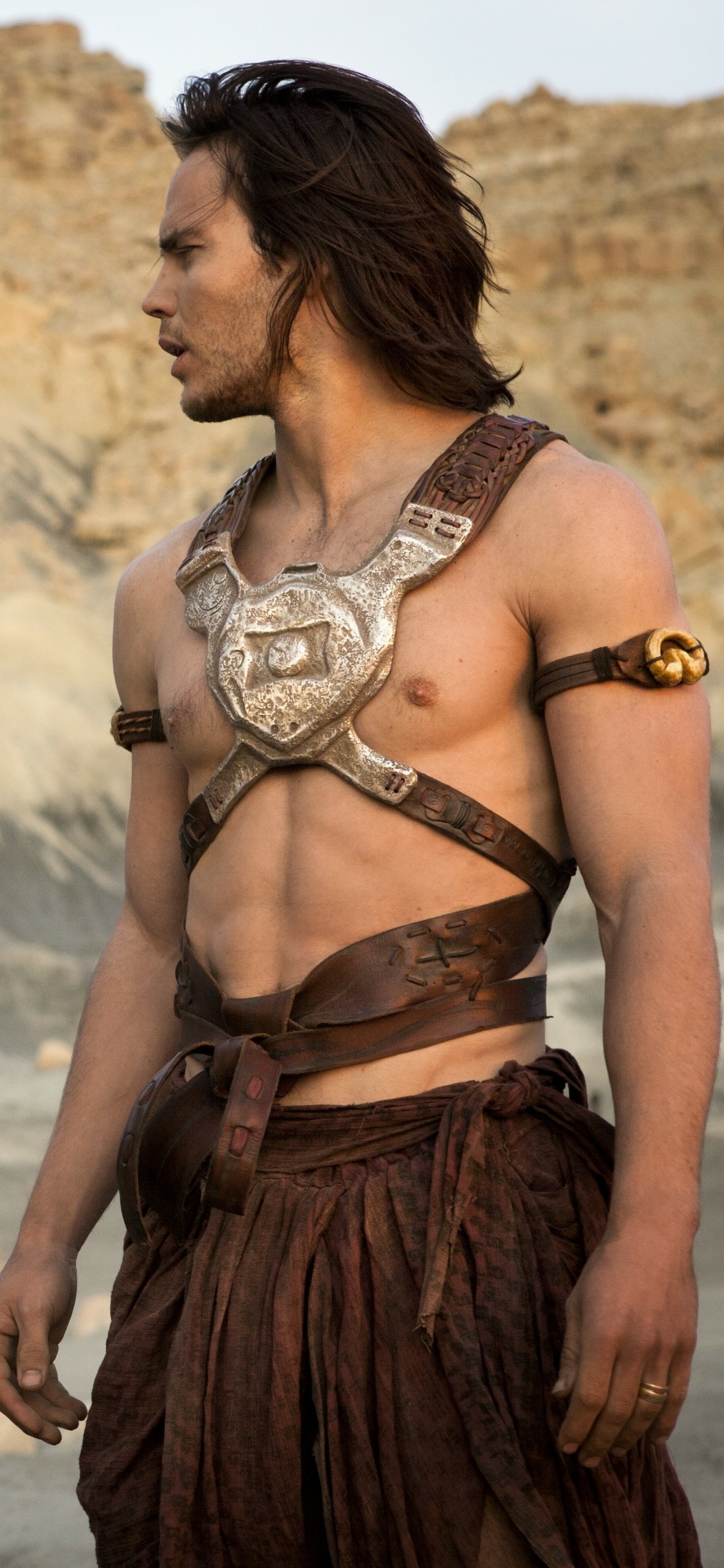Taylor Kitsch, John Carter, Movie hero, Sci-fi adventure, 1440x3120 HD Phone