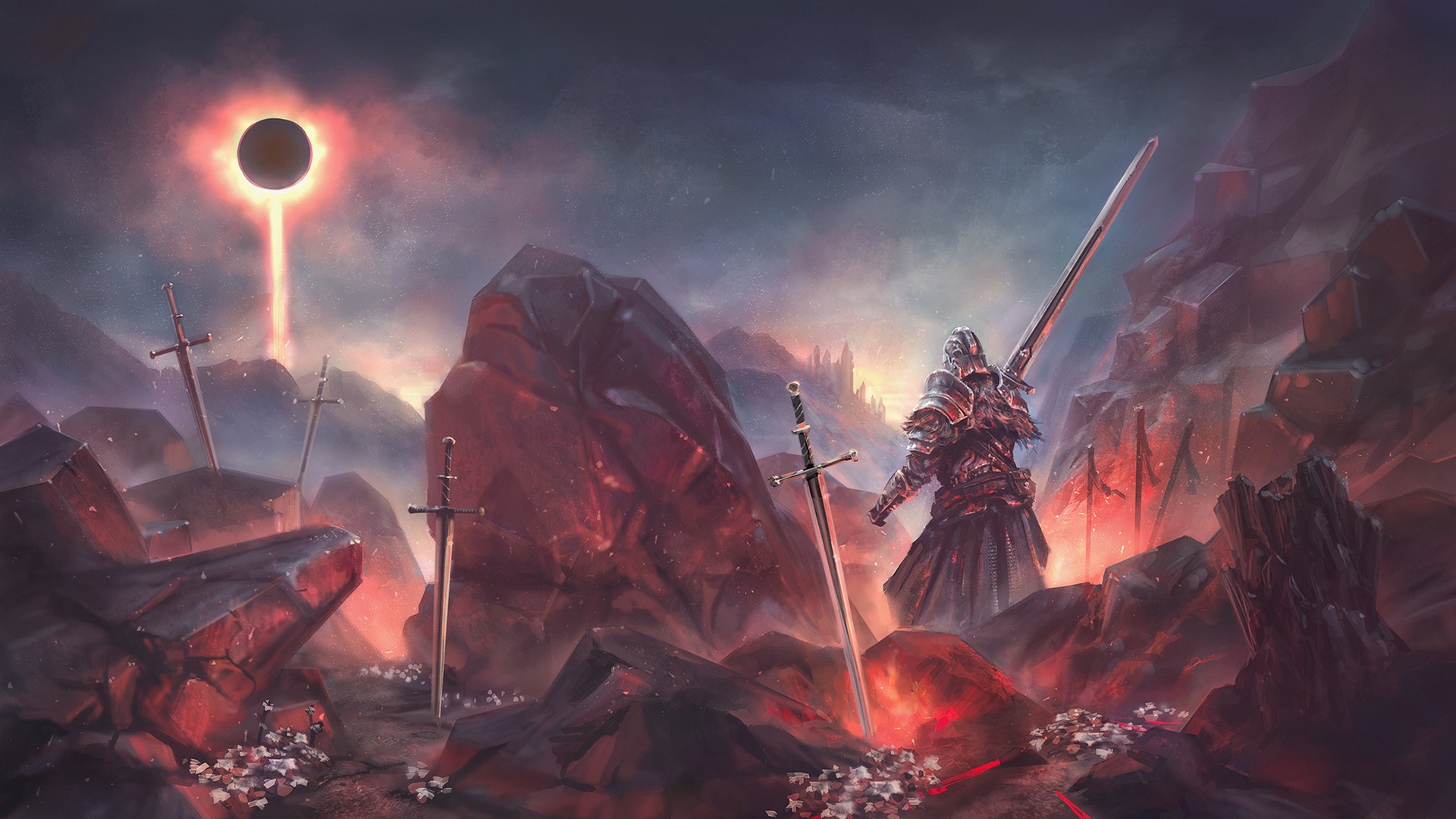 Ashen One, Dark Souls III Darksign, Kiln of the First Flame, Full HD Desktop wallpaper