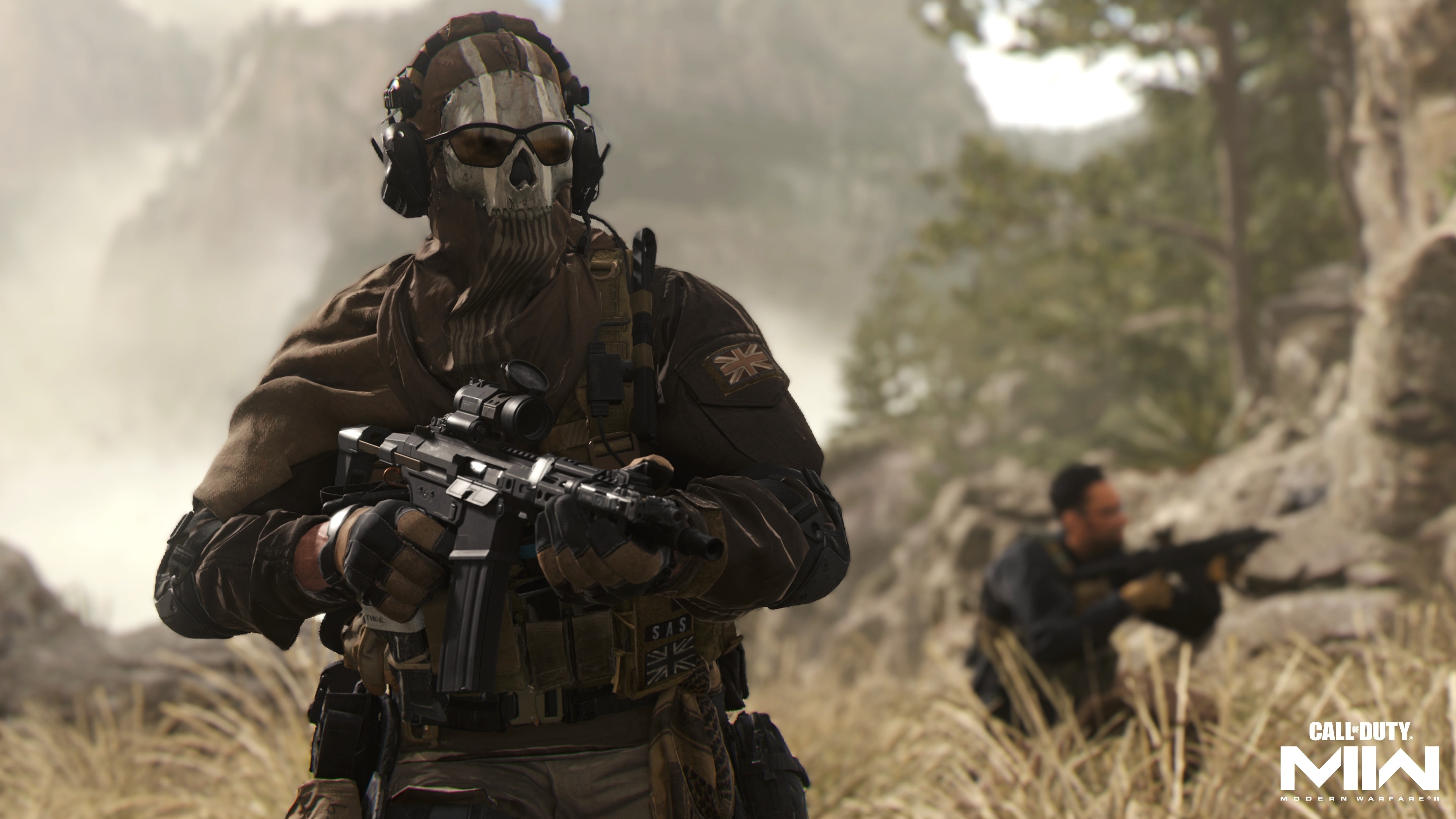 Simon Ghost Riley, Call of Duty: Modern Warfare II, Mountainous combat patrol, 4K Desktop wallpaper