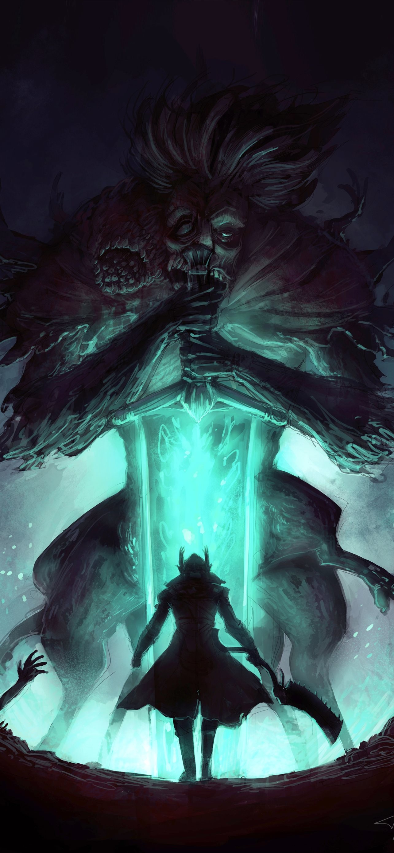 Ludwig the Holy Blade, Holy Moonlight Sword, Bloodborne Hunter, HD Phone wallpaper