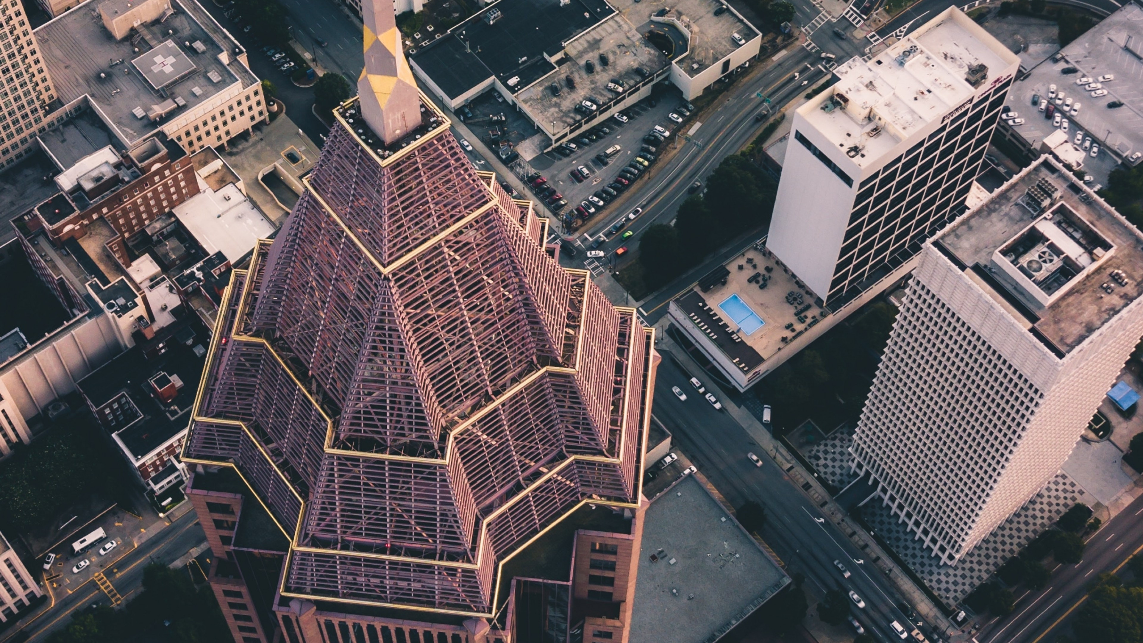 USA Atlanta skyscraper, Urban modern architecture, 3840x2160 4K Desktop