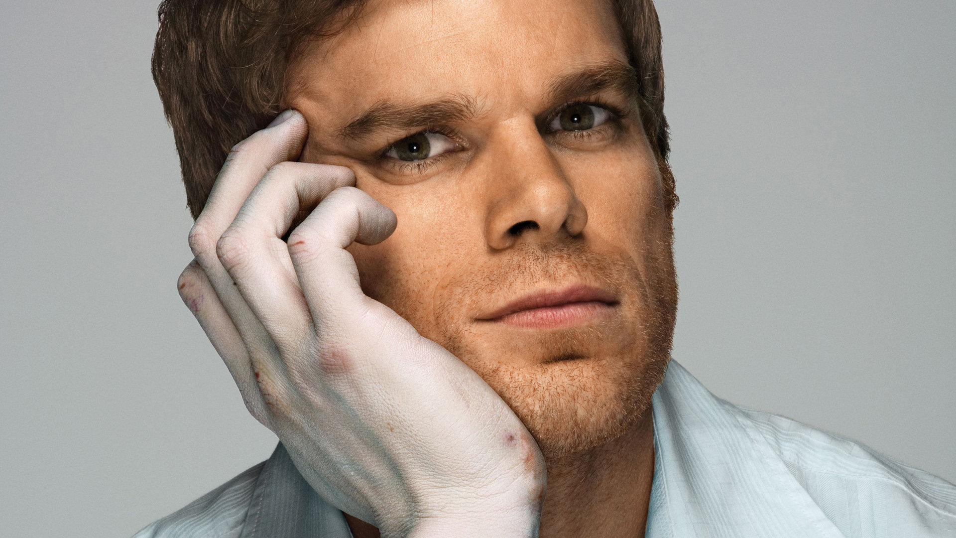 Dexter Morgan, Michael C. Hall, chalky white hand, Full HD Desktop wallpaper