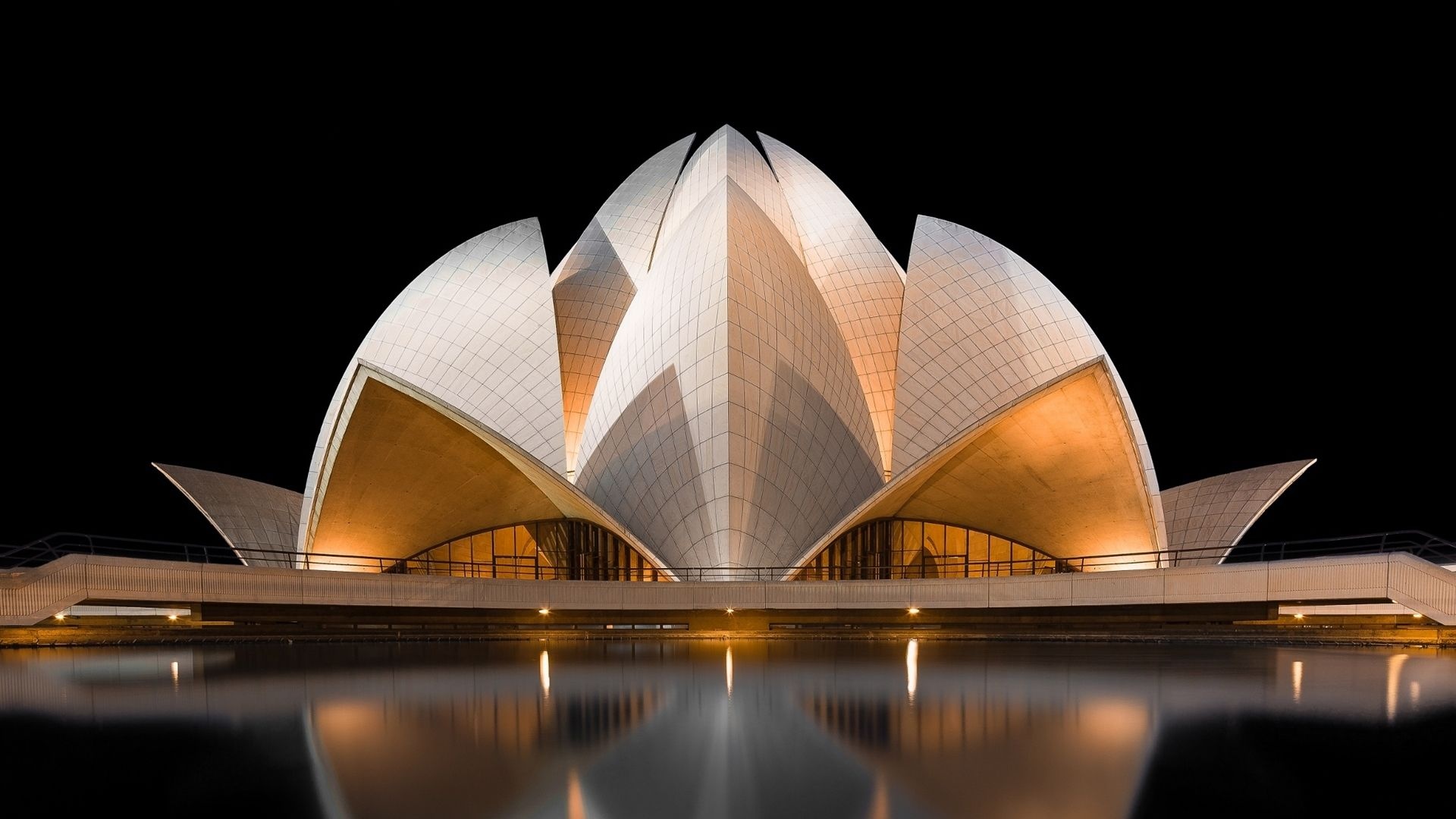 Lotus Temple, India desktop images, 1920x1080 Full HD Desktop