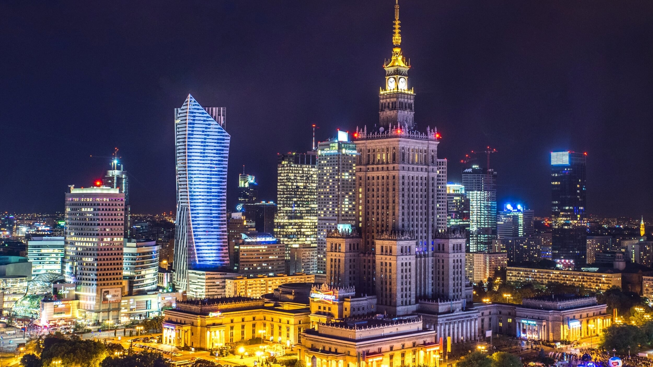 Warsaw, Lowest unemployment rates, Czech Republic, Poland, 2500x1410 HD Desktop