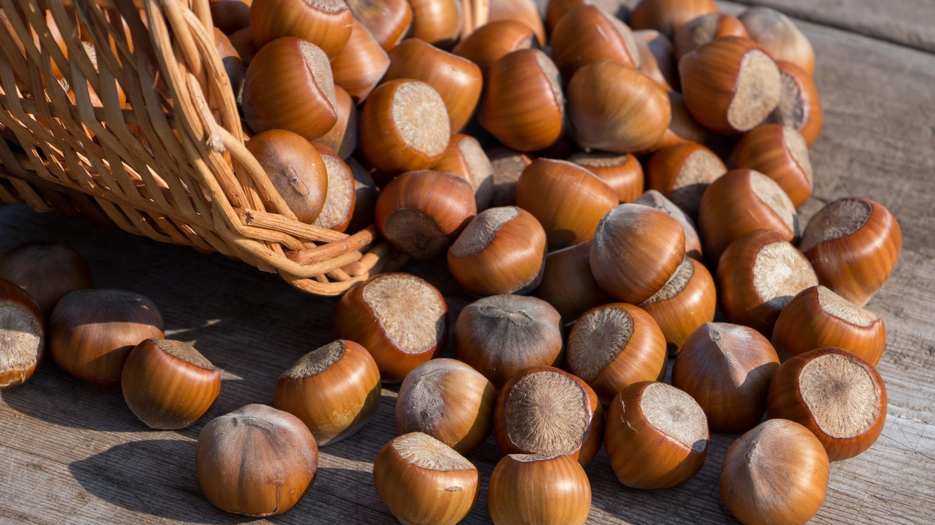 Hazelnut magic, Nutty spill, Rustic charm, Culinary inspiration, 3840x2160 4K Desktop