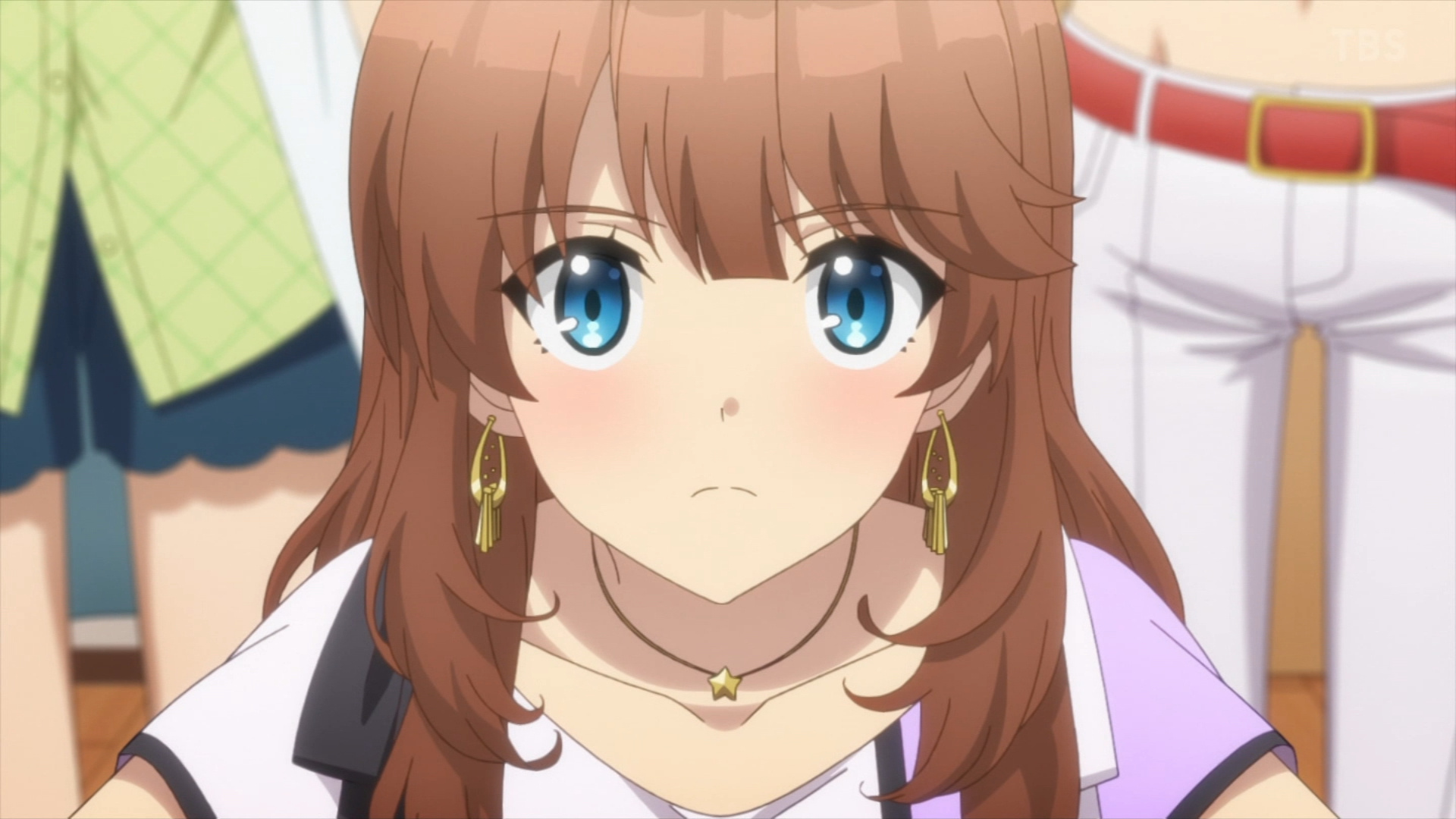 Long-haired miharu yomine, Stunning brunette, Digitally crafted art, Anime screenshot, 1920x1080 Full HD Desktop