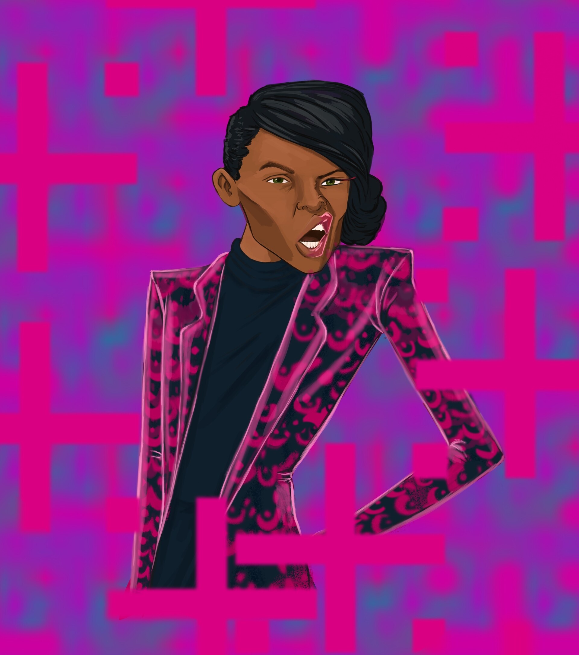 Stromae, Artstation, Creative showcase, Stromae, 1920x2180 HD Phone