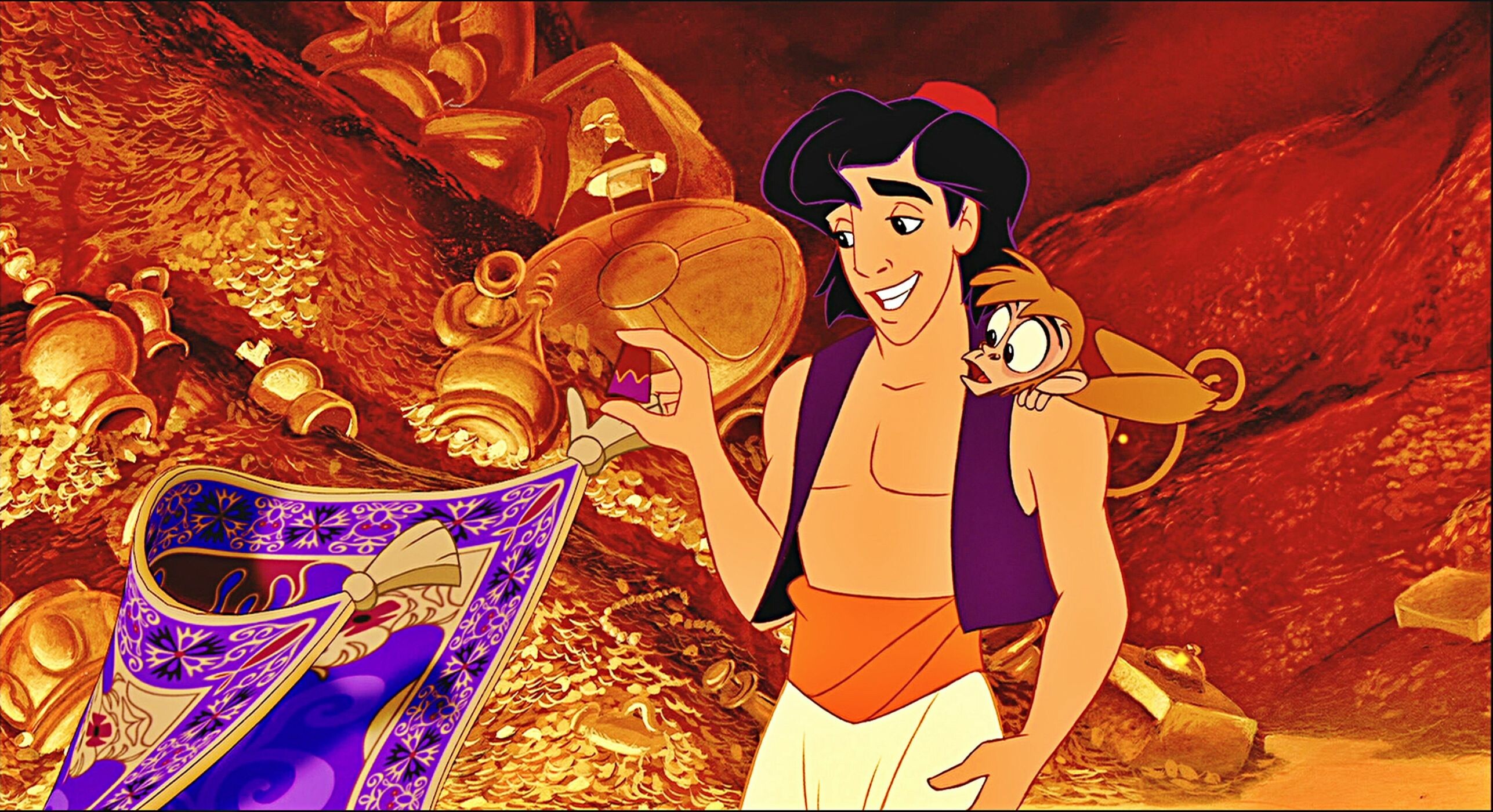 Aladdin and Abu, Aladdin Wallpaper, 2580x1400 HD Desktop