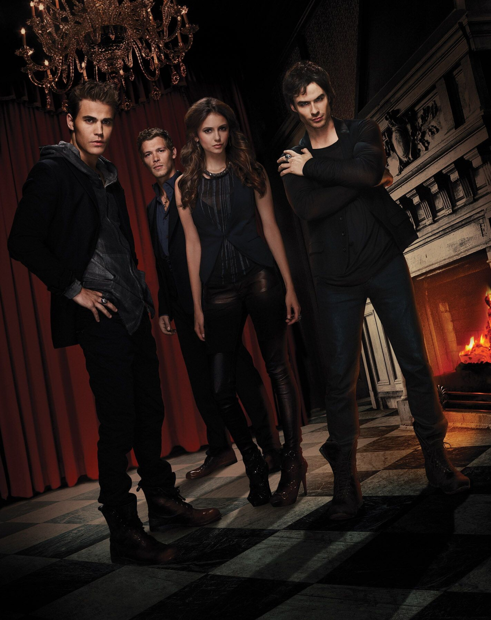 Vampire Diaries series, TV show, Season 3 poster, Vampire Diaries cast, 1590x2000 HD Phone