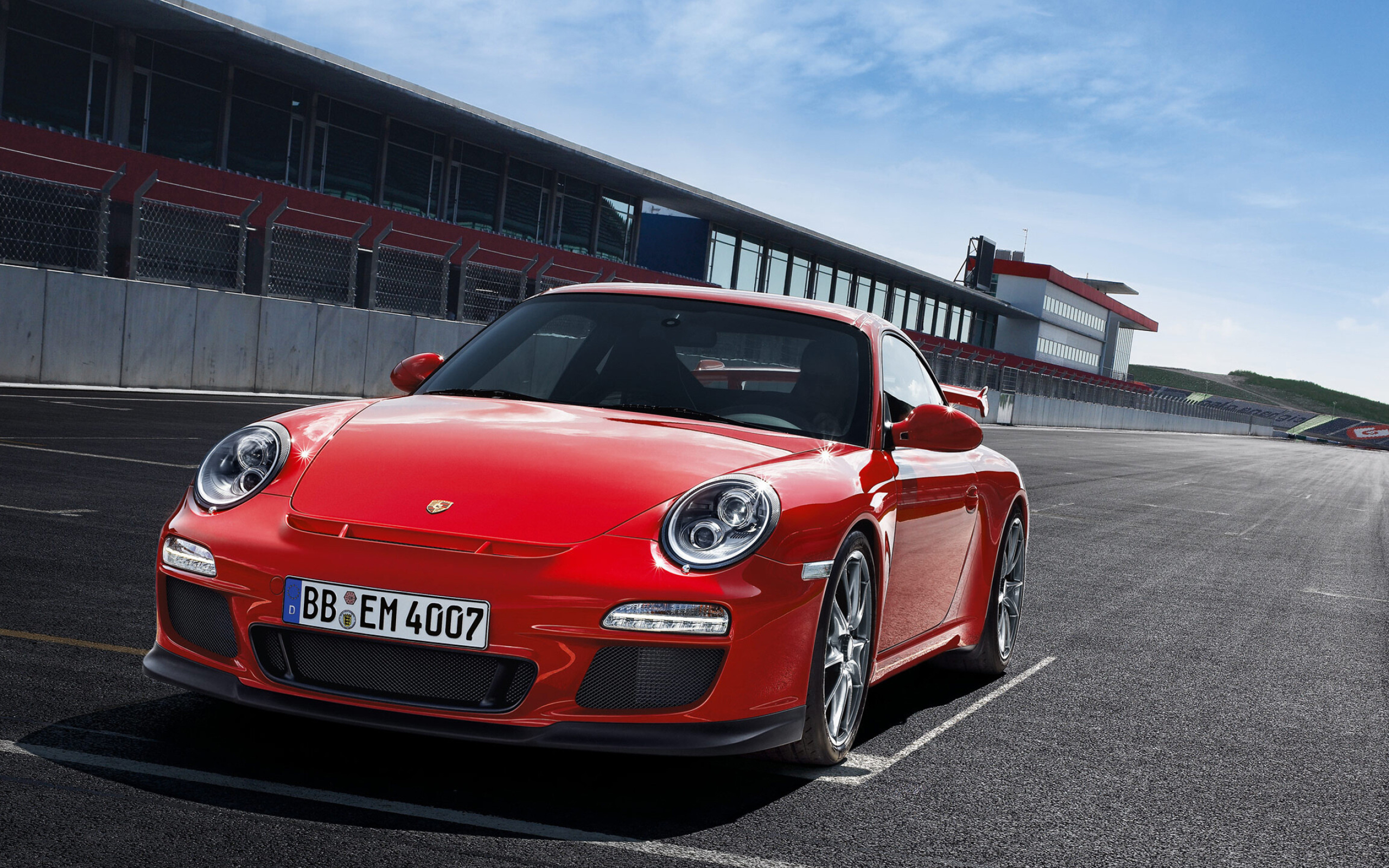 Red Porsche 911, Start line, Fast car, Racing scene, 2560x1600 HD Desktop