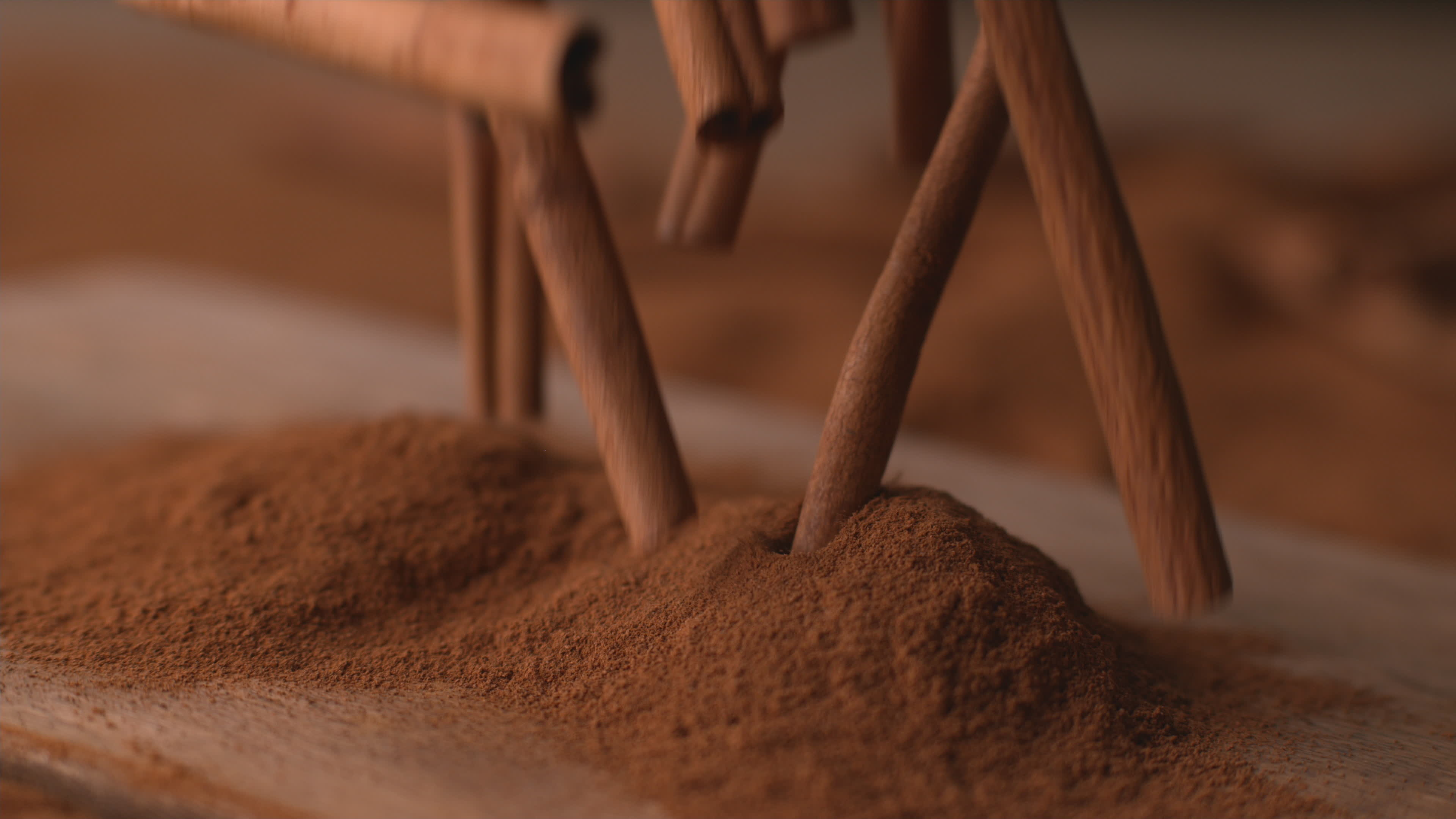 Sticks and powder, Cinnamon Wallpaper, 3840x2160 4K Desktop