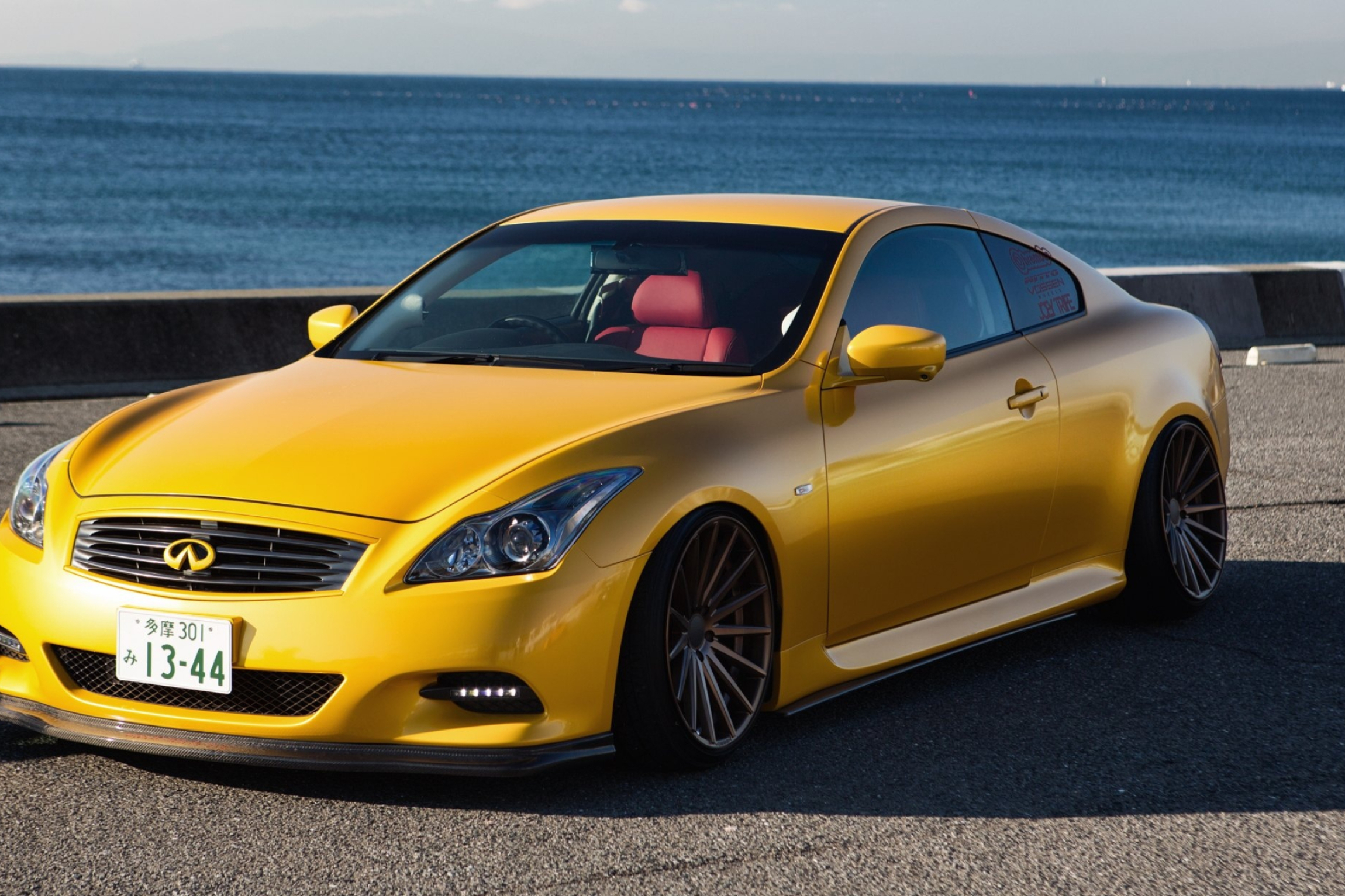 Yellow Debadged, Infiniti G37 Wallpaper, 2300x1540 HD Desktop