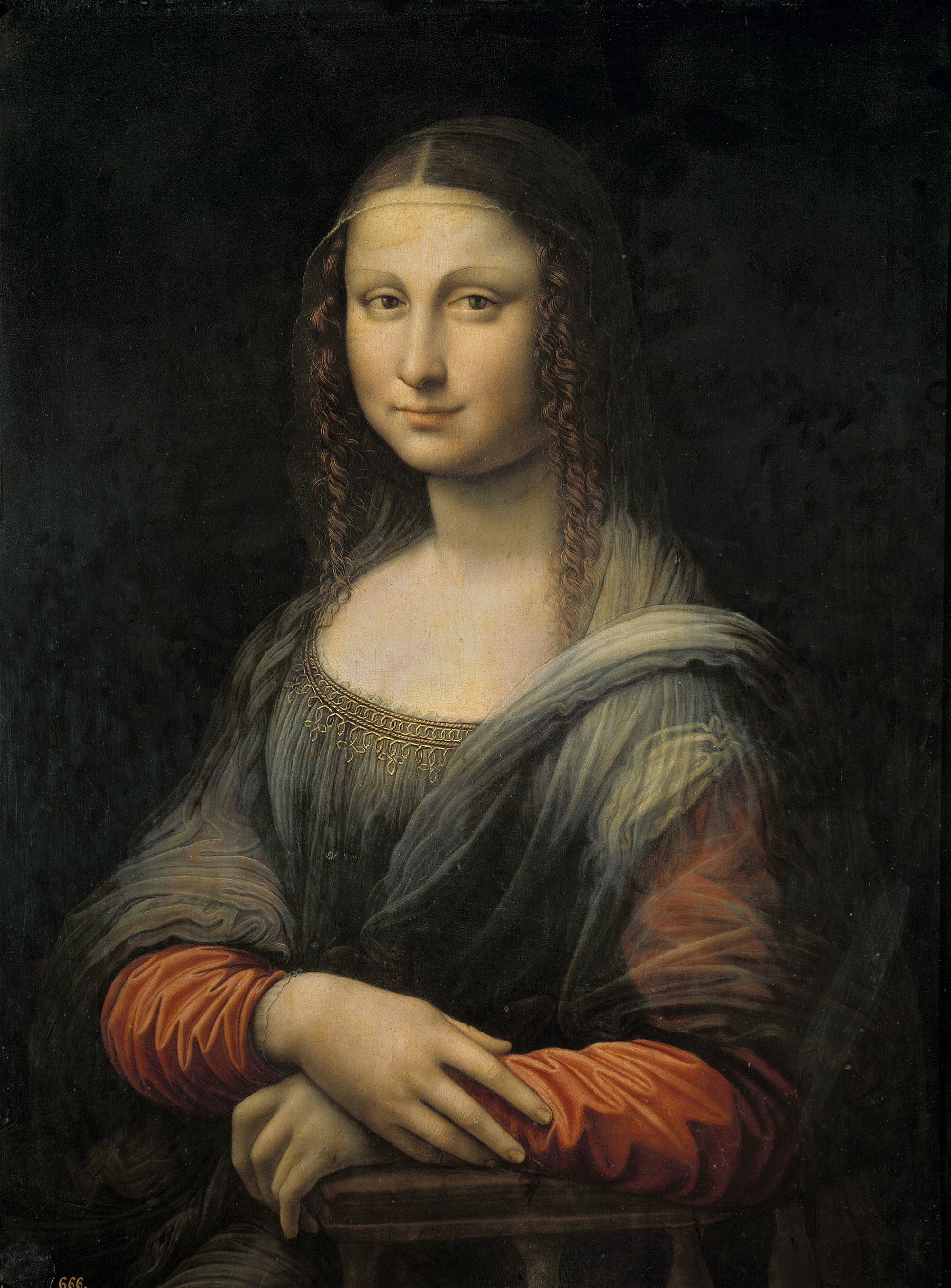 Mona Lisa, enigmatic smile, Leonardo da Vinci, famous painting, 2010x2720 HD Phone