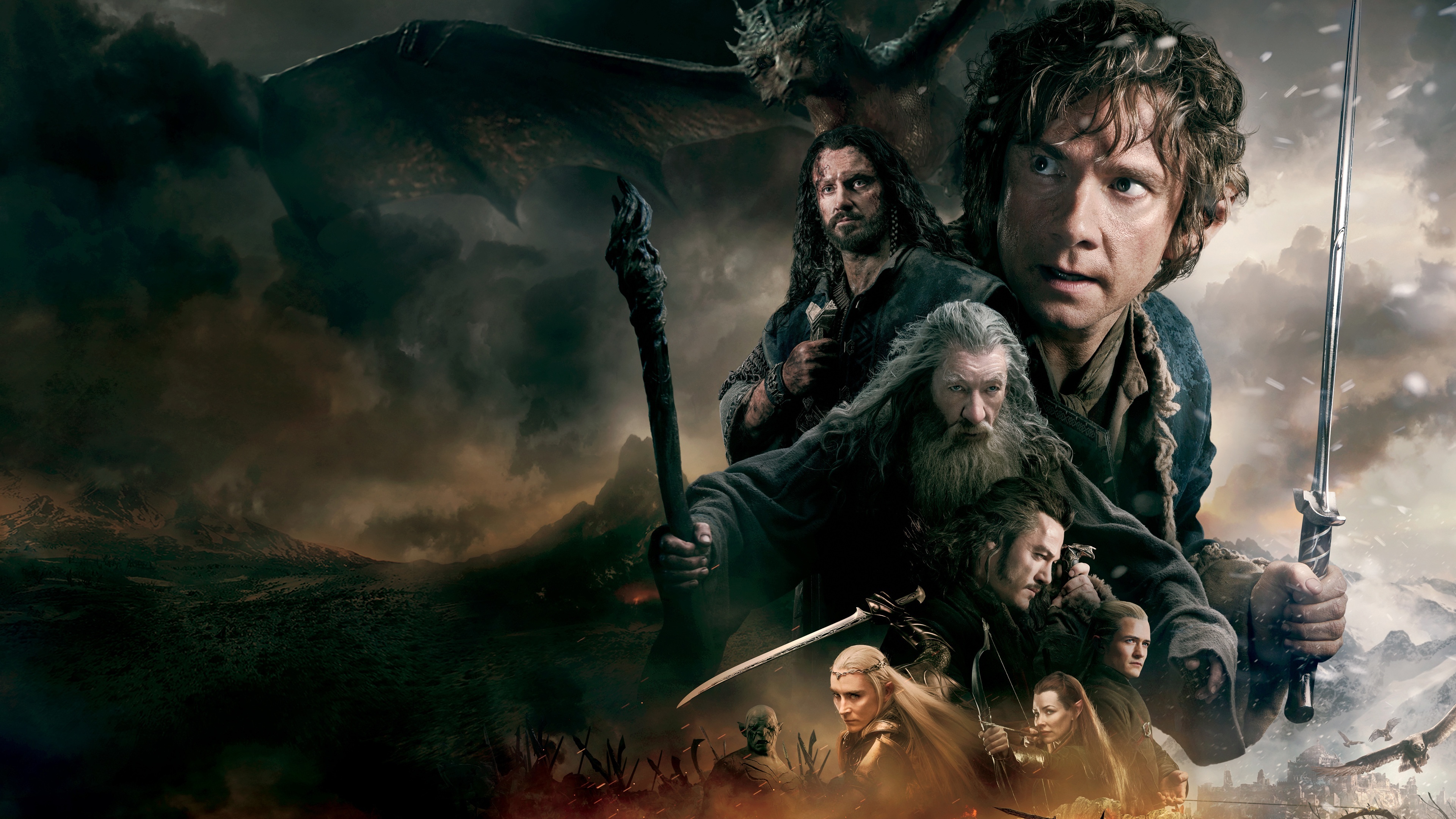 Battle of the Five Armies, Ultra HD wallpaper, Background image, 3840x2160 4K Desktop