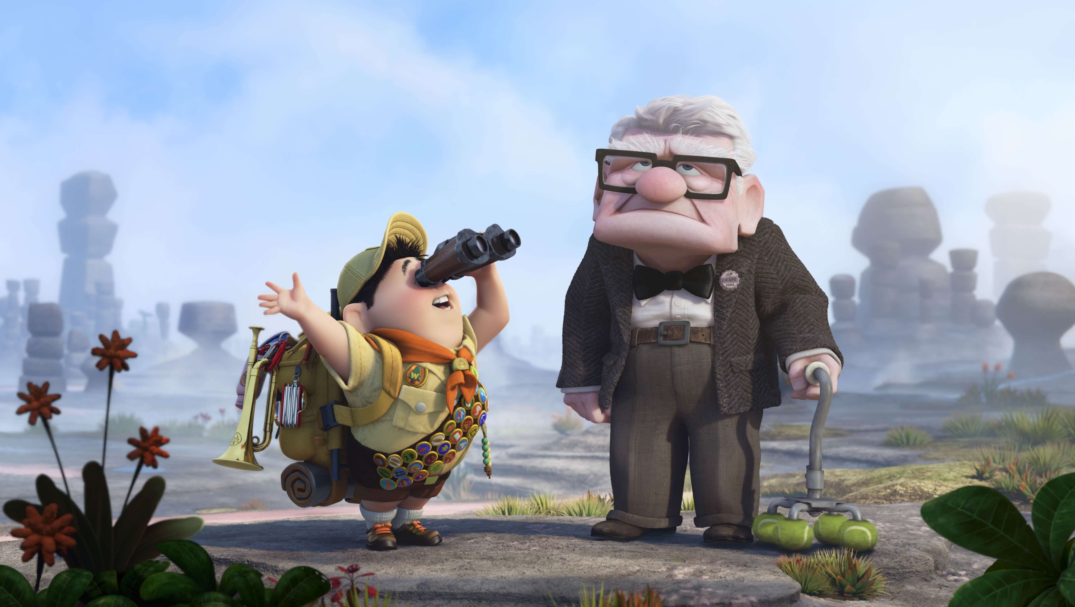 Russel and Carl, Pixar Wallpaper, 3500x1980 HD Desktop