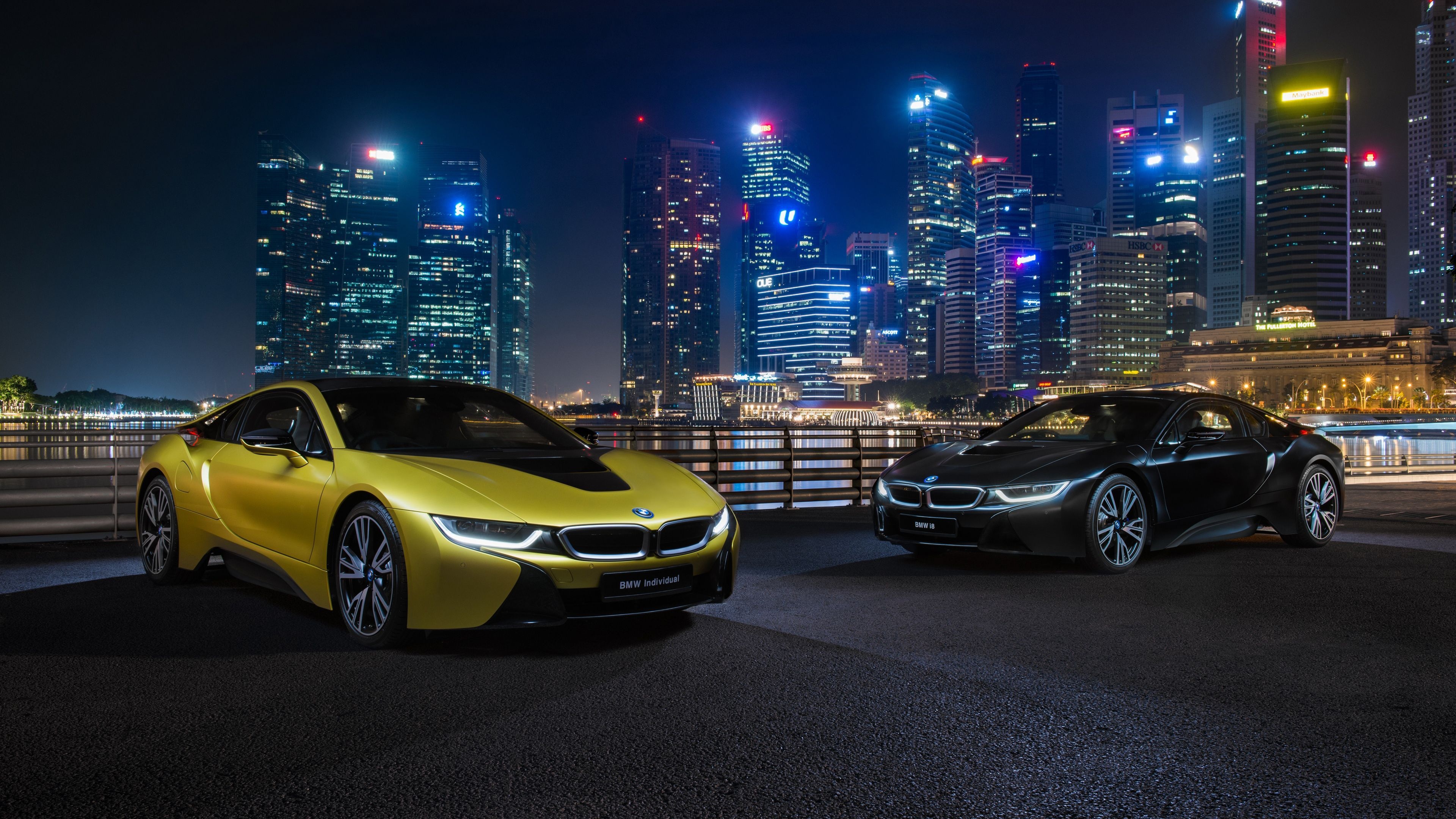 Gold BMW i8, Exquisite glamour, Dazzling elegance, Luxe on wheels, Stunning beauty, 3840x2160 4K Desktop